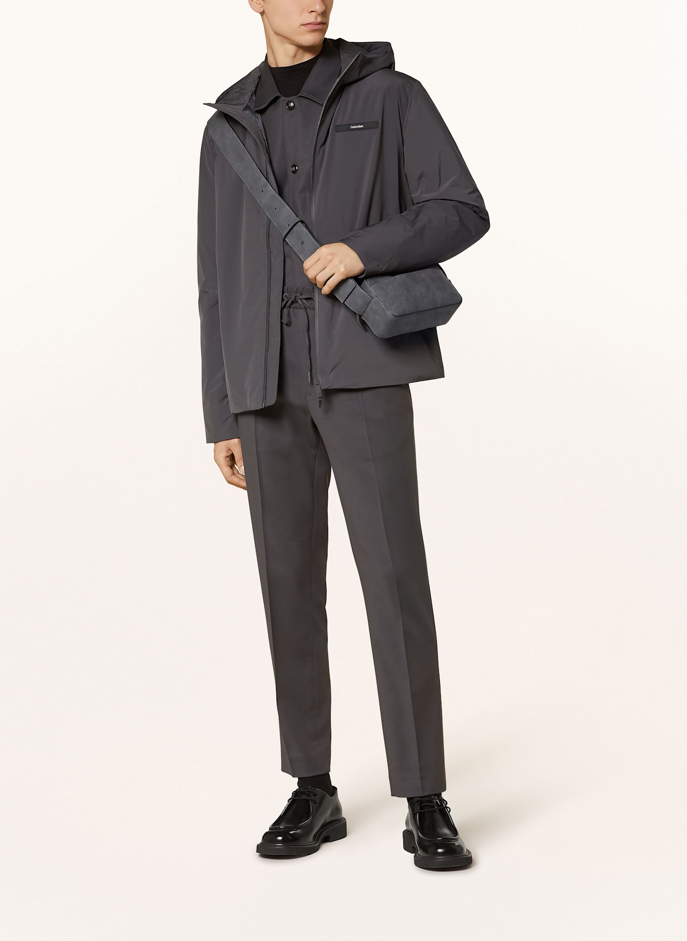 calvin Vinho Klein Quilted jacket: DARK GRAY