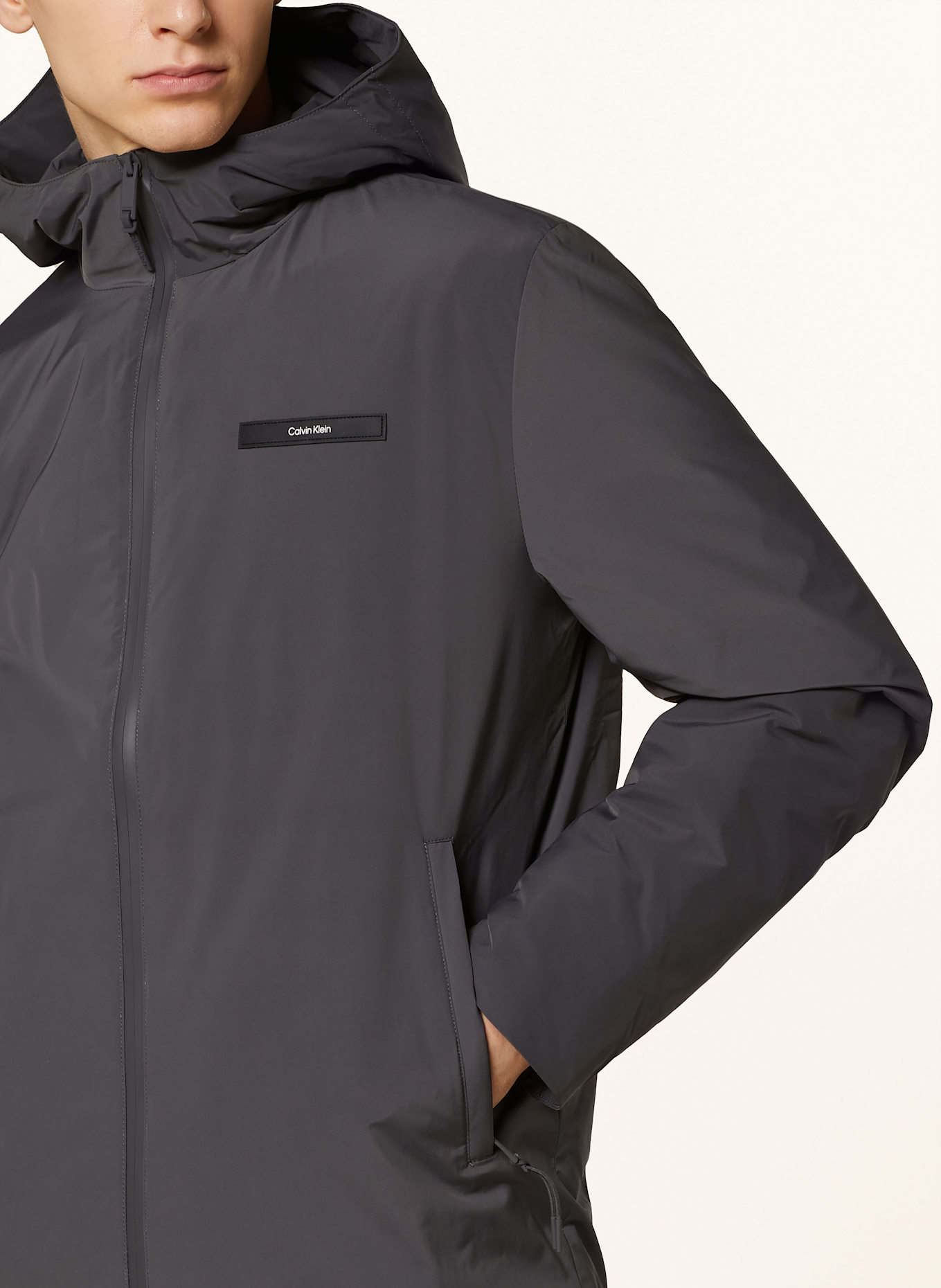 calvin Vinho Klein Quilted jacket: DARK GRAY