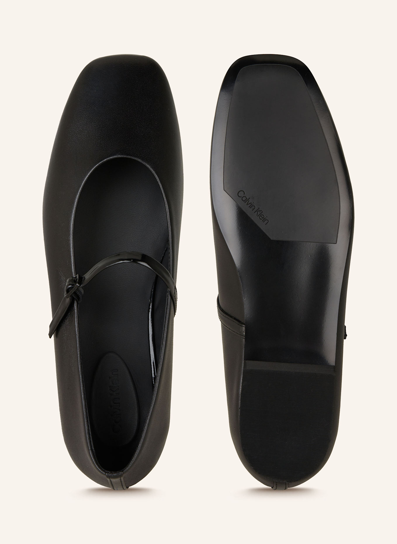 Calvin Klein Baleriny Mary Jane: CZARNY