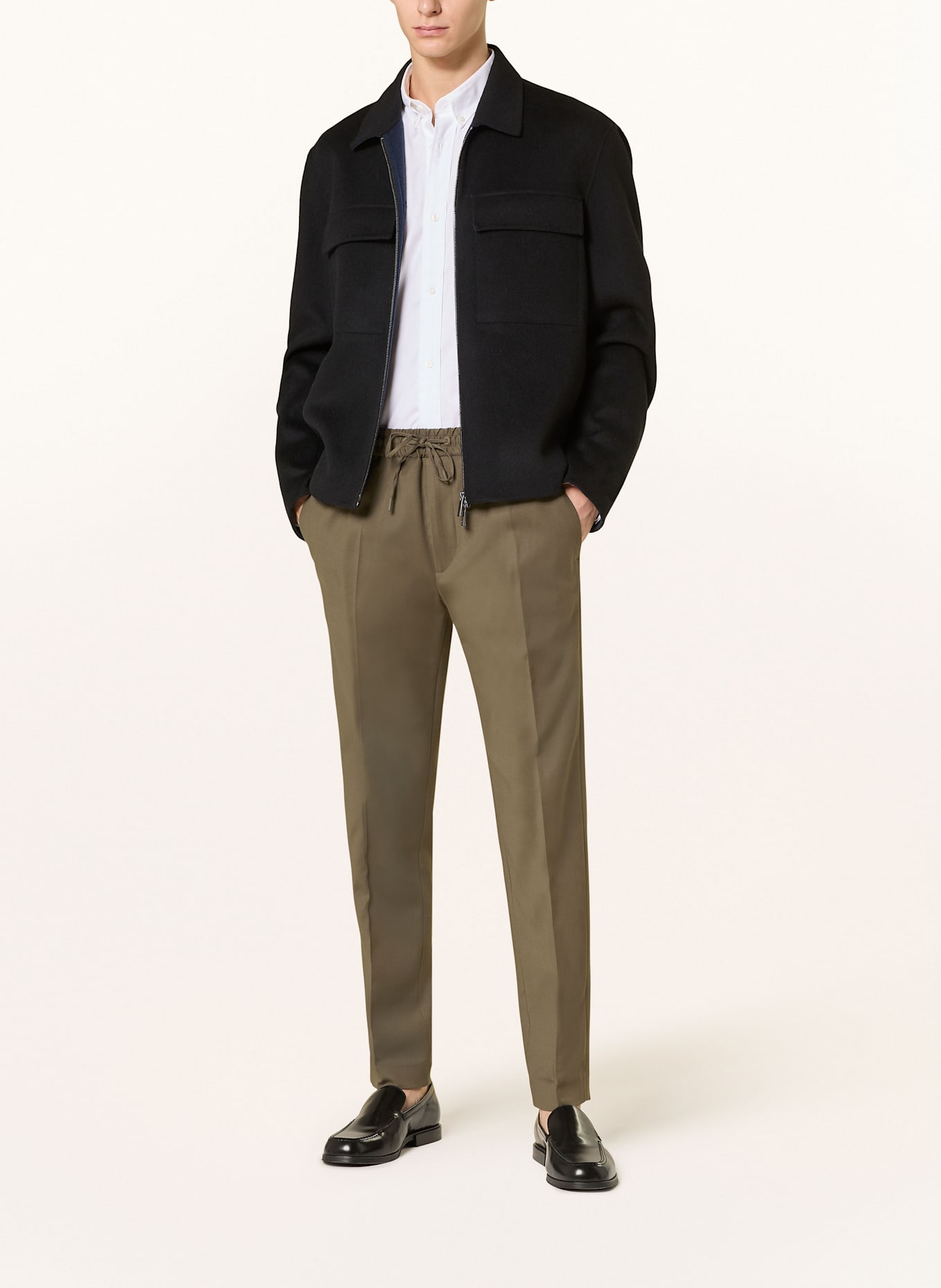 Calvin Klein Hose im Jogging-Stil Tapered Fit: KHAKI