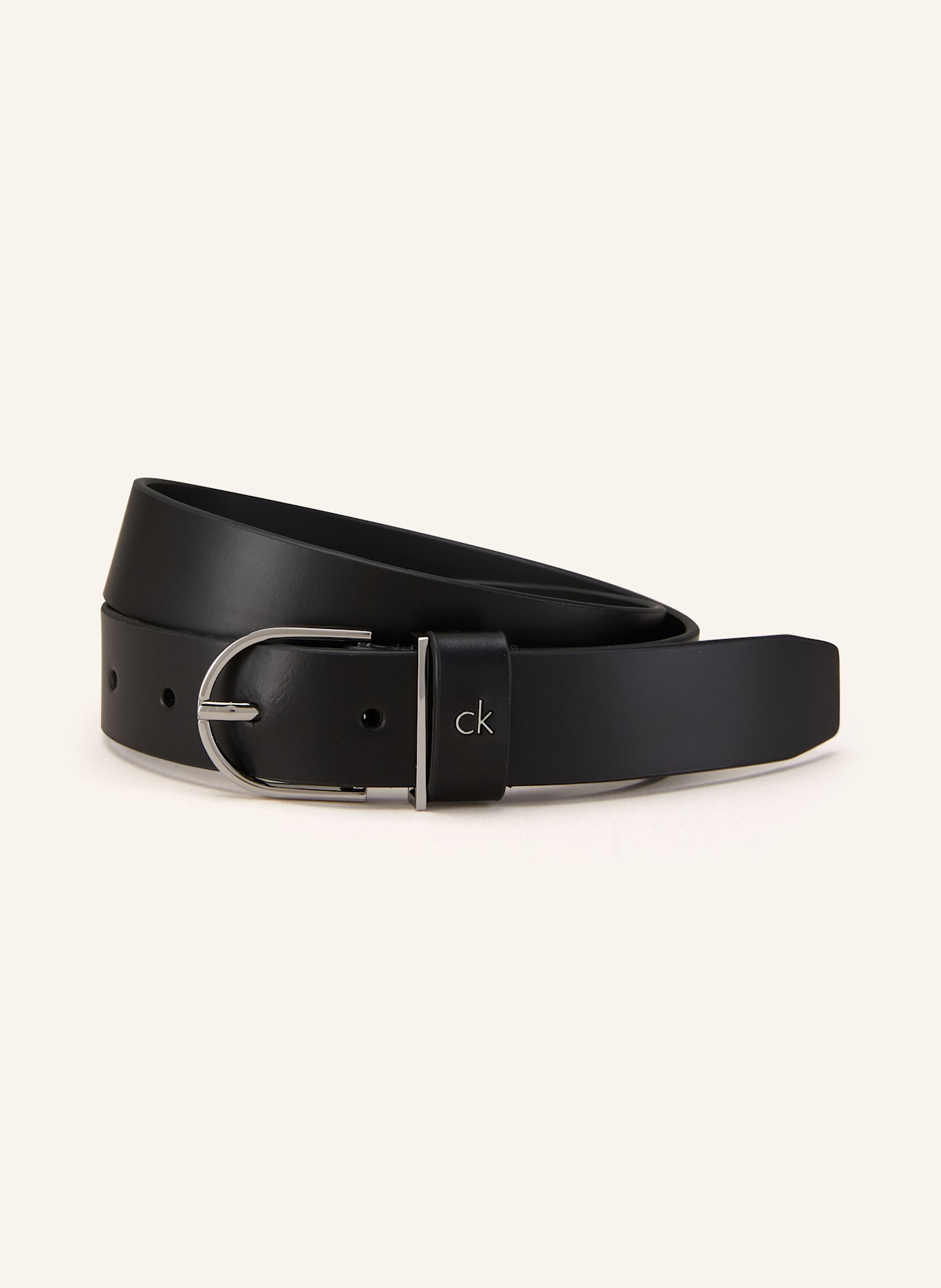 Calvin Klein Leather belt: BLACK
