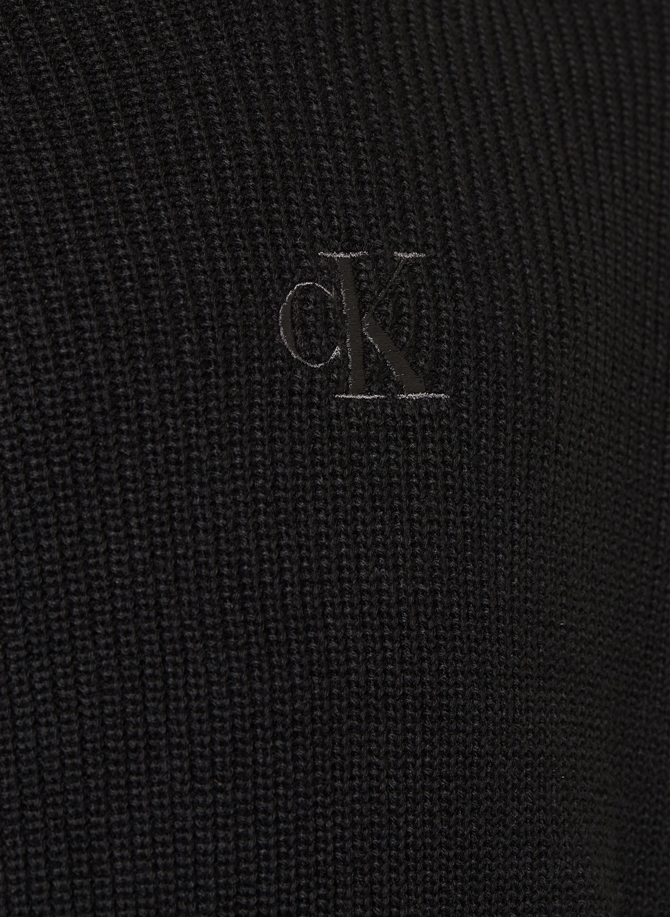 Calvin Klein Strick-Hoodie: SCHWARZ
