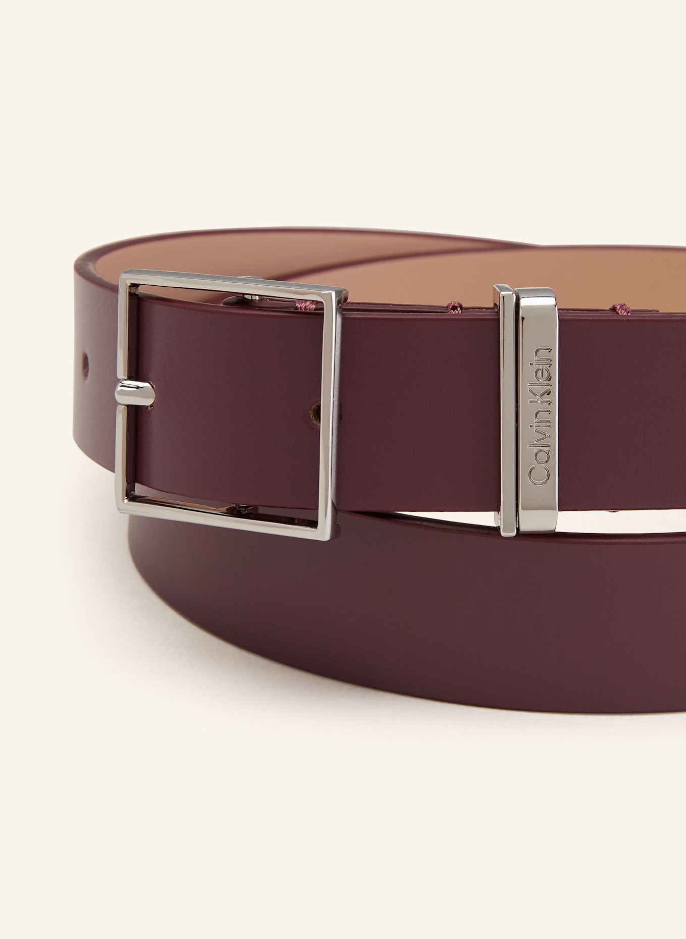 Calvin Klein Ledergürtel: DUNKELROT