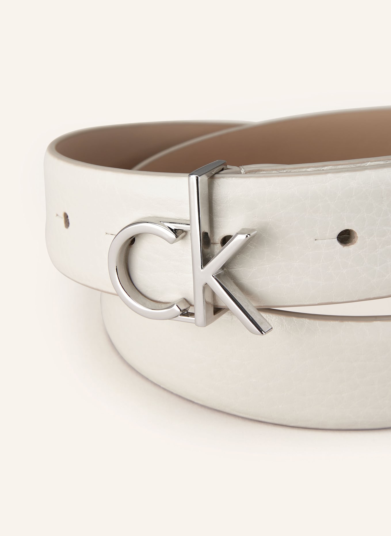 Calvin Klein Ledergürtel: ECRU