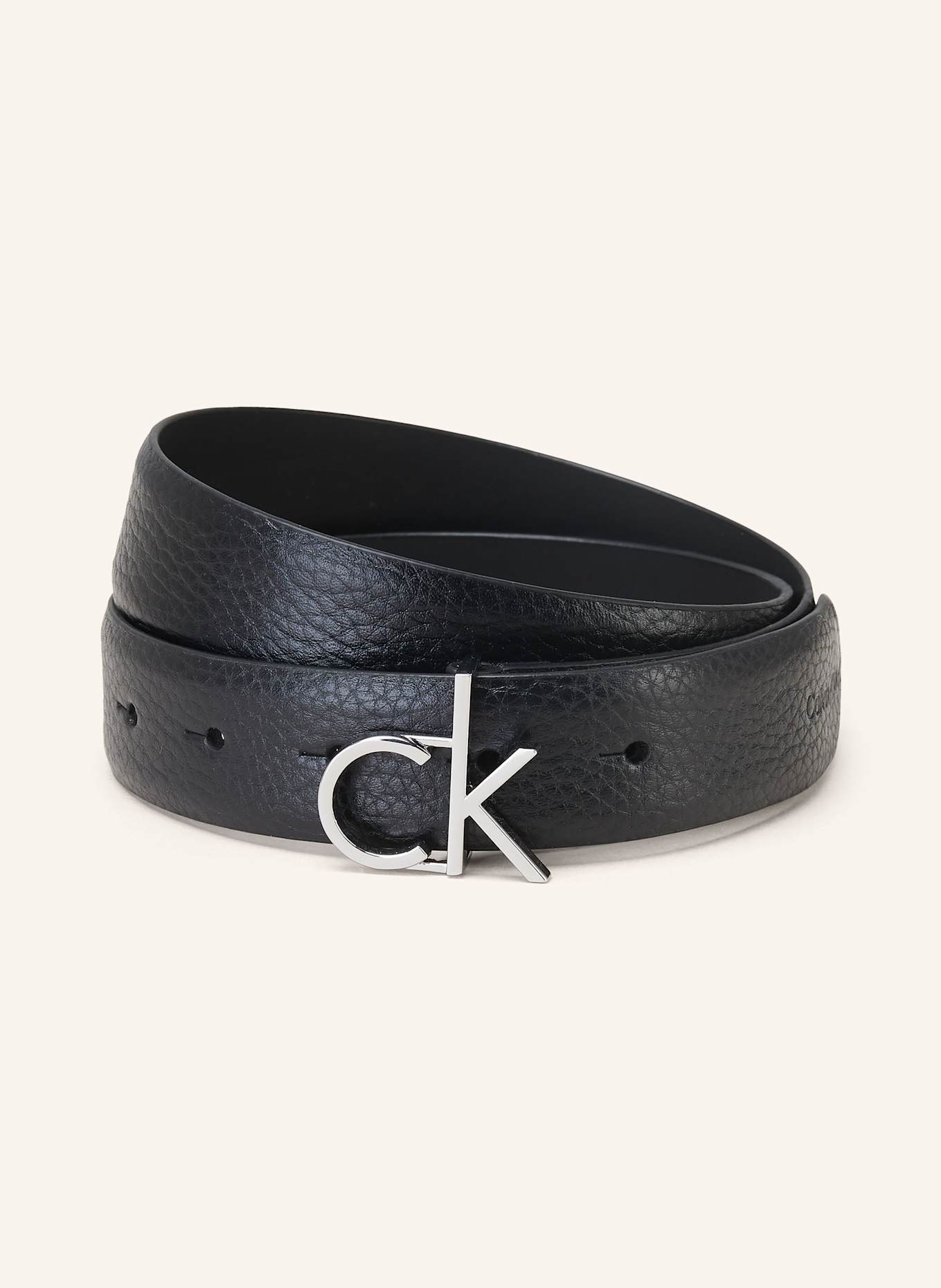 Calvin Klein Ledergürtel: SCHWARZ