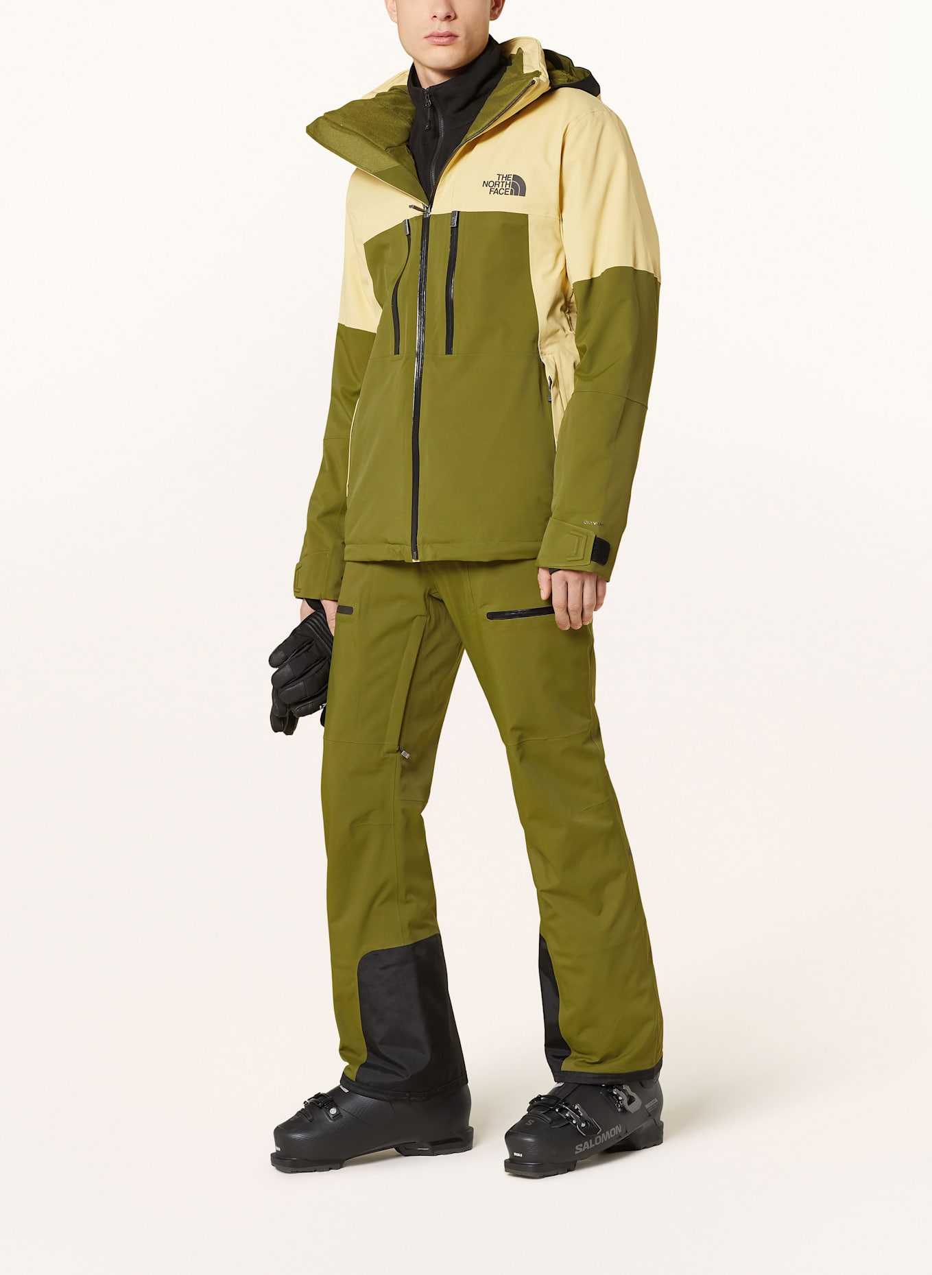THE NORTH FACE Ski jacket CHAKAL in olive/ light yellow