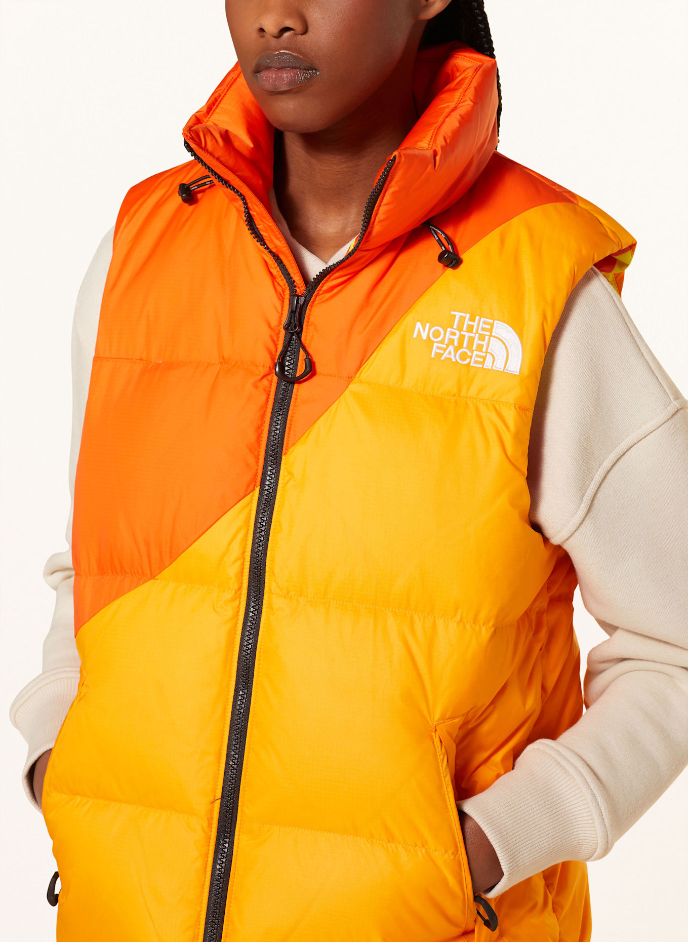 North face yellow gilet