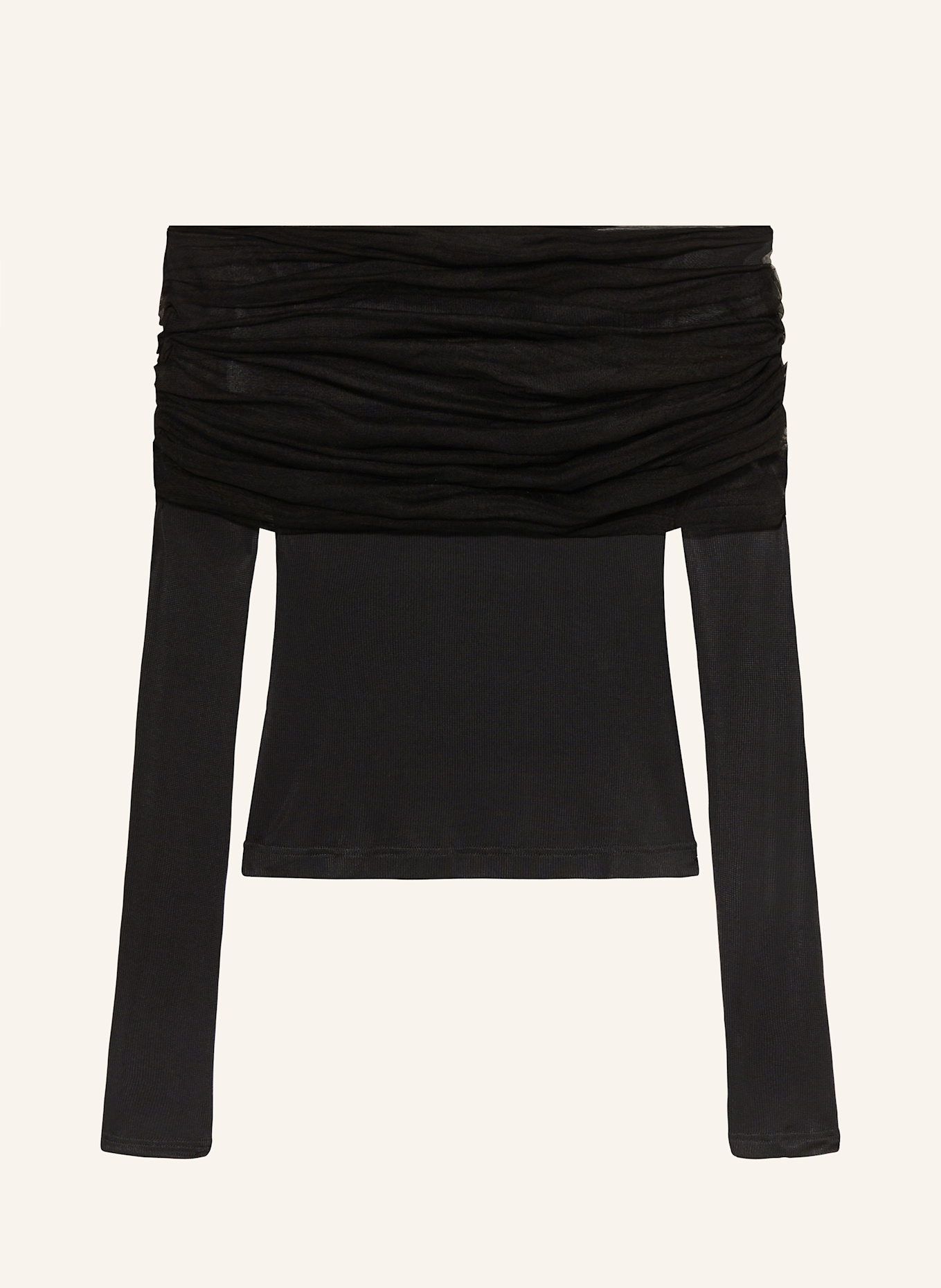 CHRISTOPHER ESBER One-shoulder shirt SONORA: BLACK