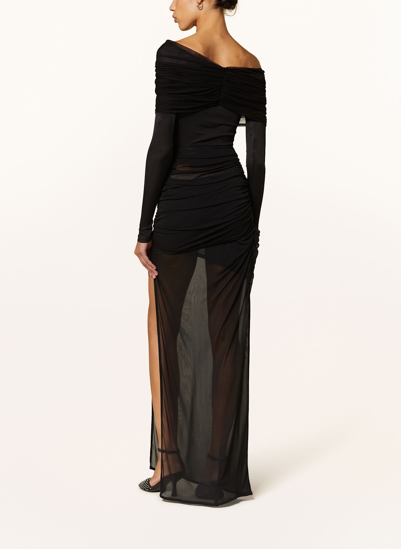 CHRISTOPHER ESBER One-shoulder shirt SONORA: BLACK