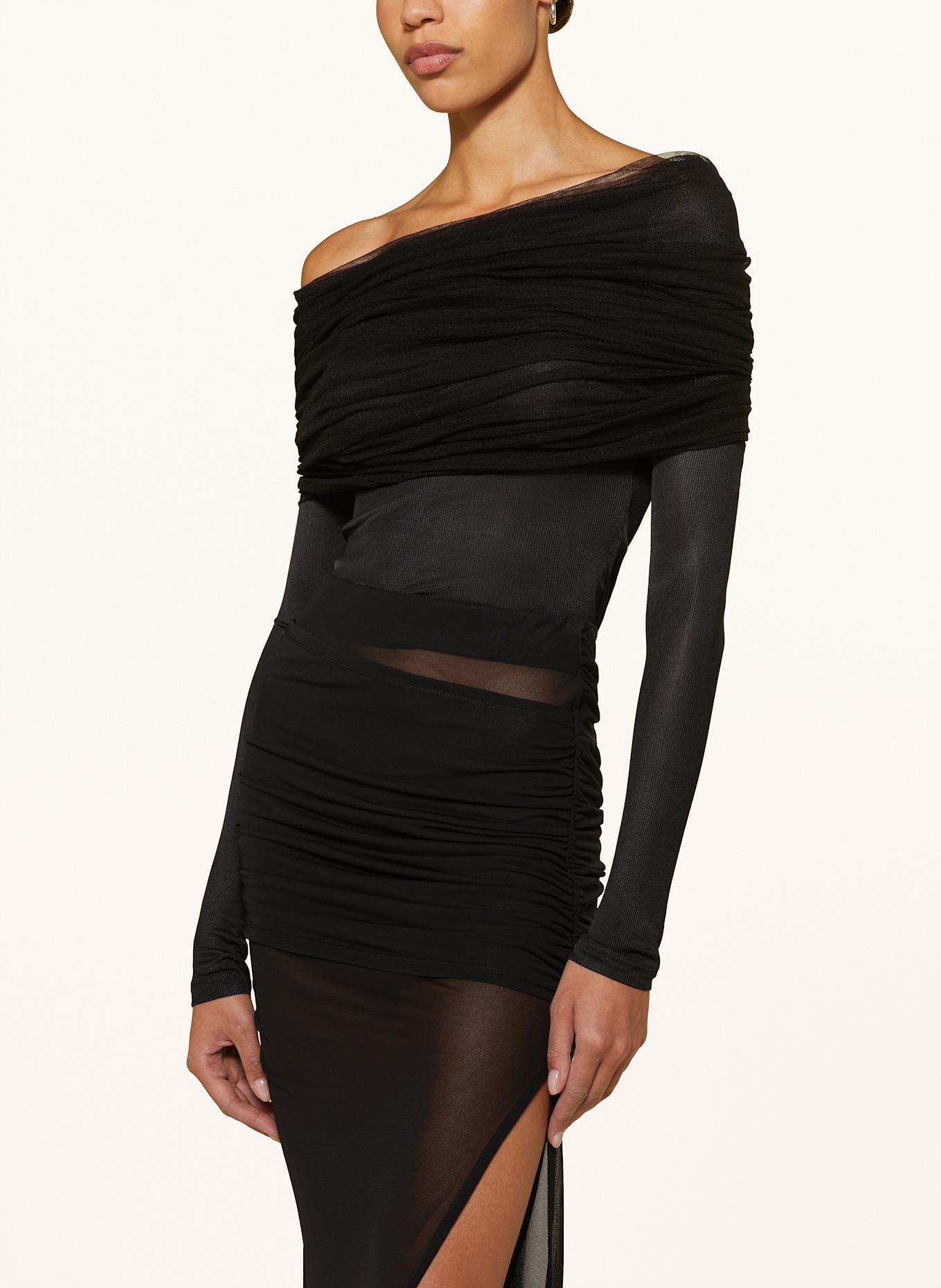 CHRISTOPHER ESBER One-shoulder shirt SONORA: BLACK