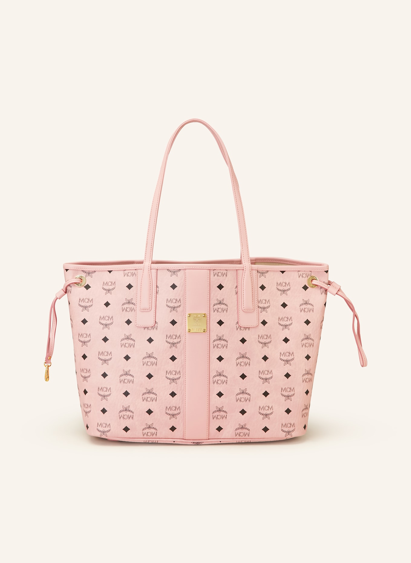 Pink and black mcm bag cheap