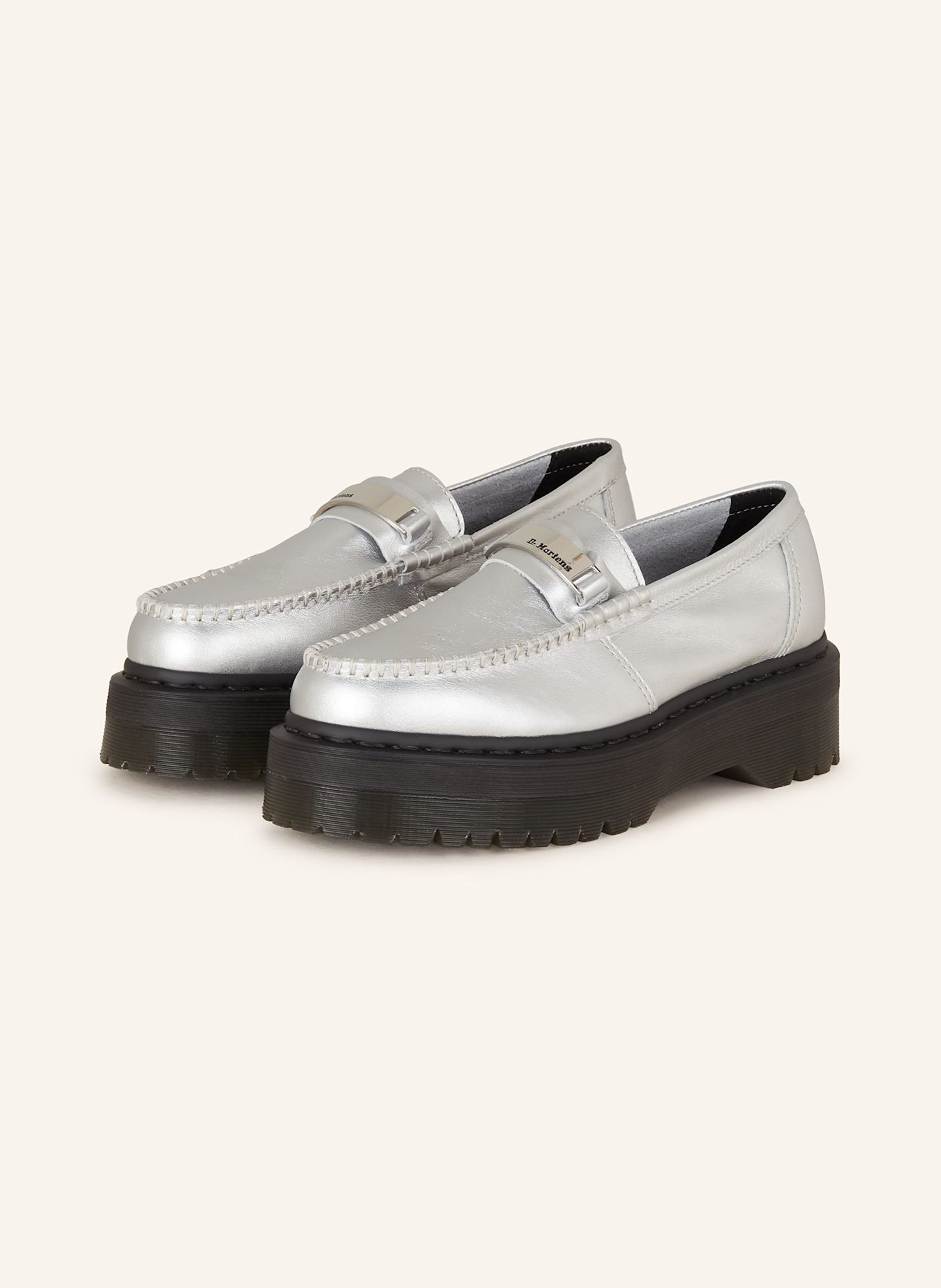 Dr. Martens Plateau-Loafer PENTON II: SILBER
