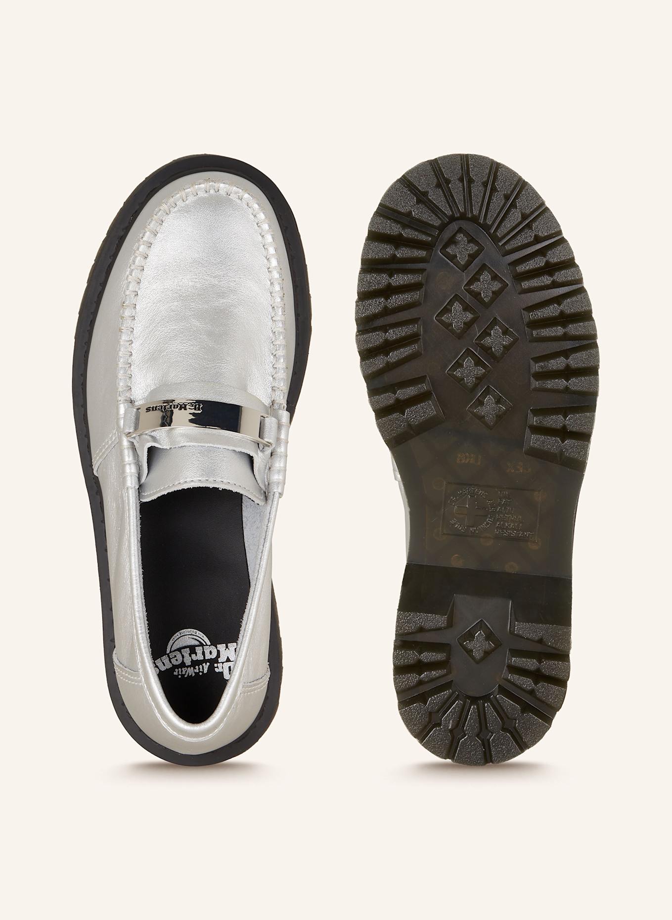 Dr. Martens Plateau-Loafer PENTON II: SILBER