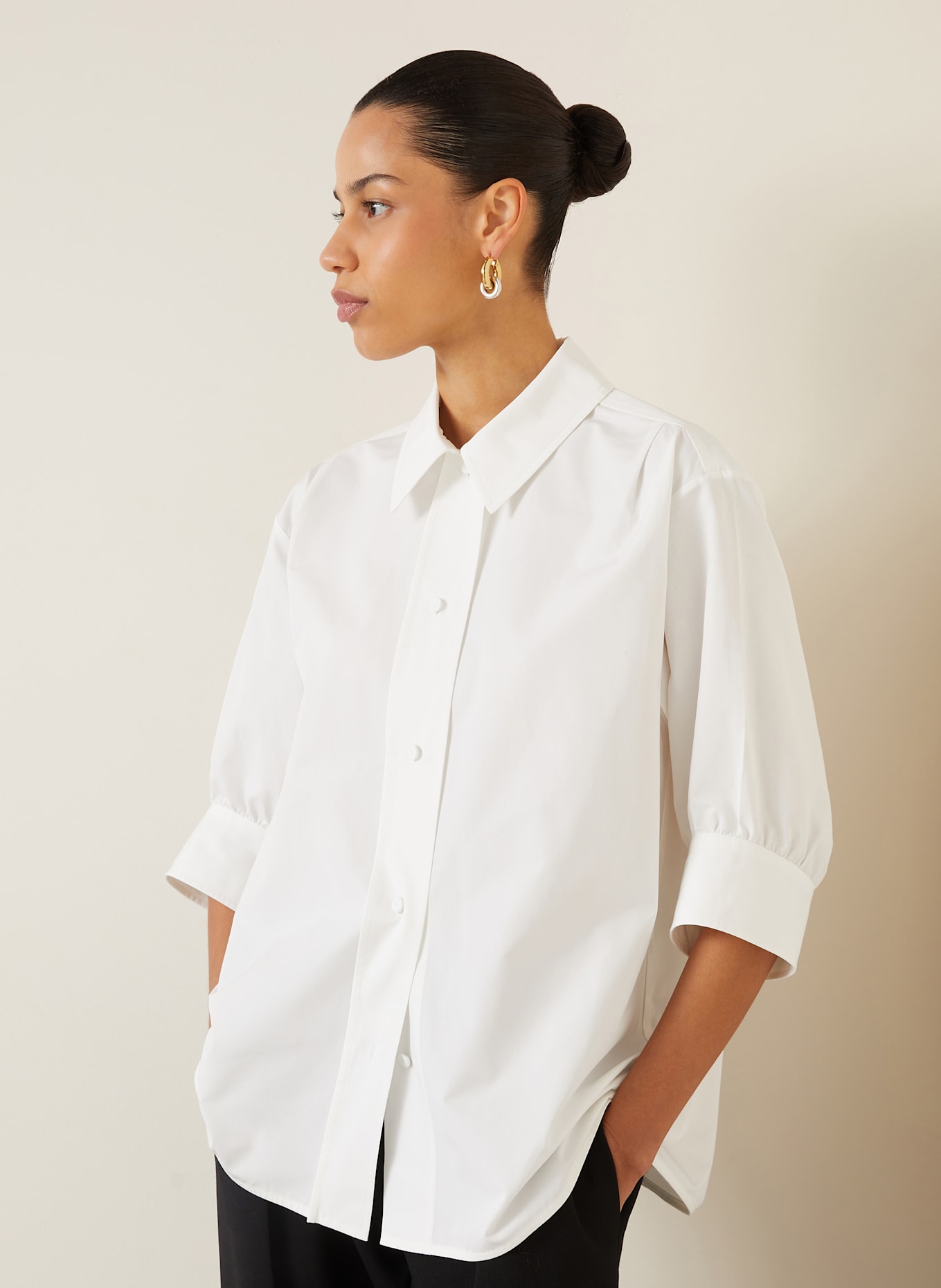 JIL SANDER chemise: BLANC