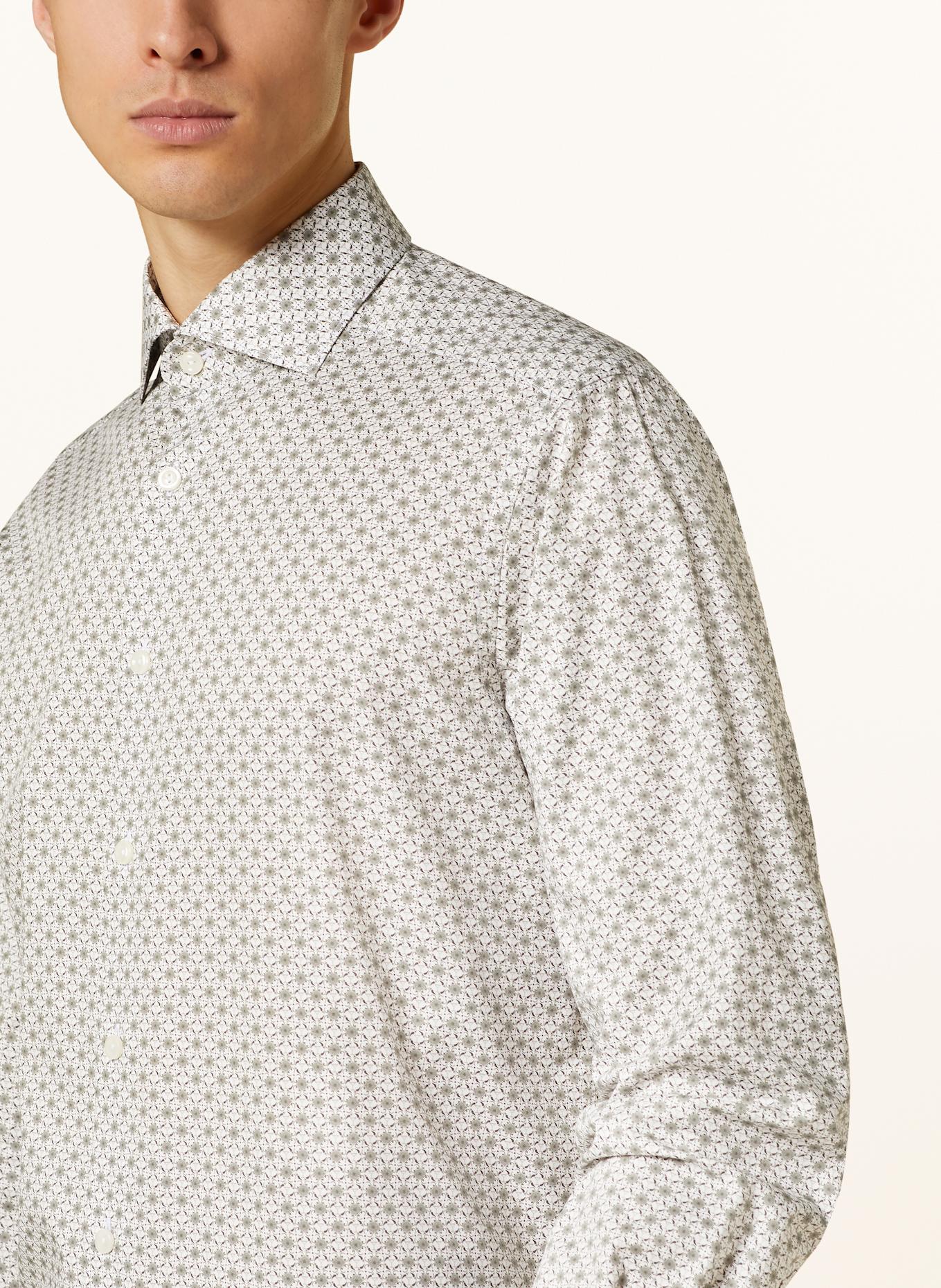 ETON Shirt contemporary fit: BEIGE / GREEN / WHITE