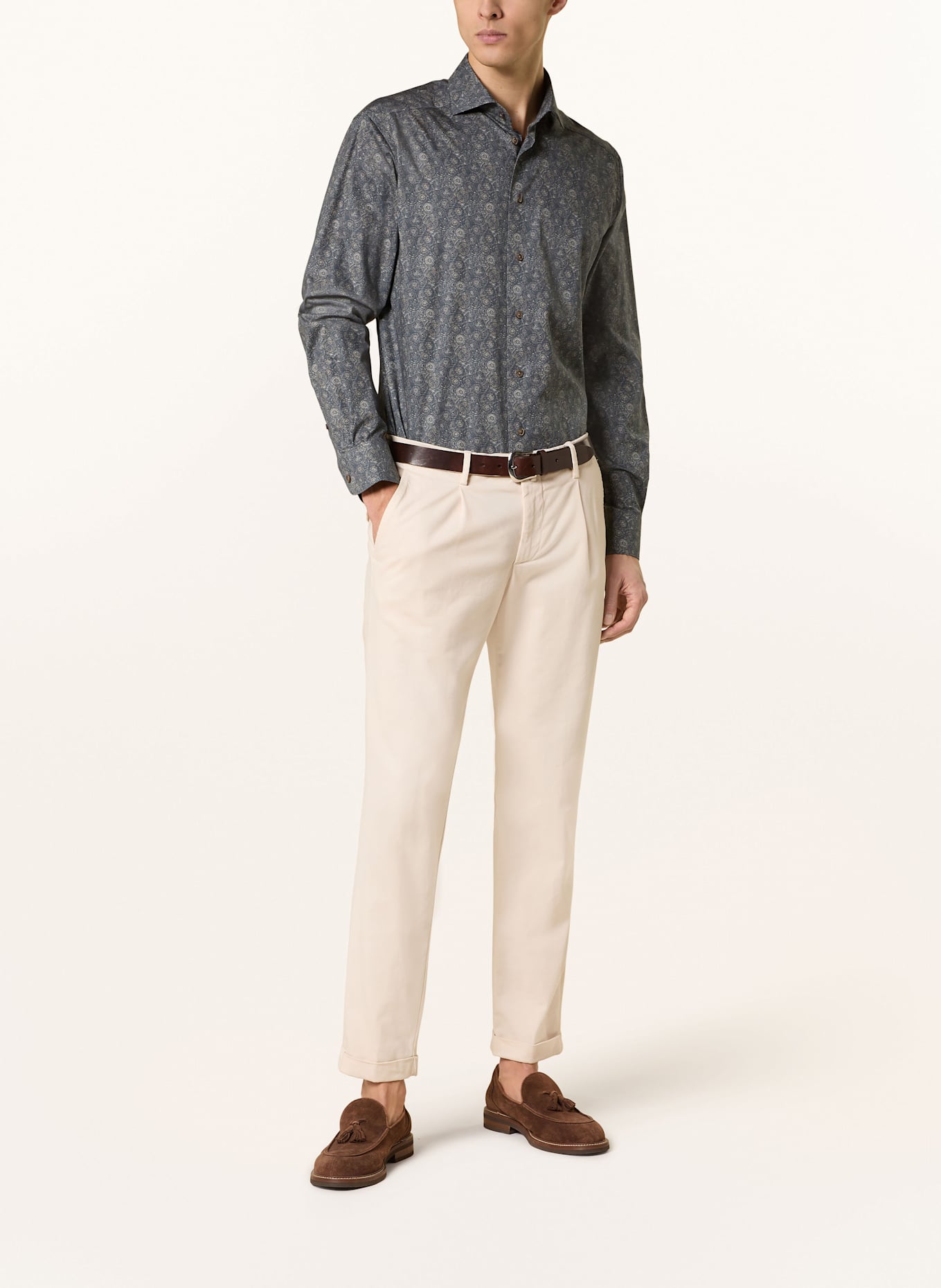 ETON Hemd Contemporary Fit: BRAUN / BLAUGRAU