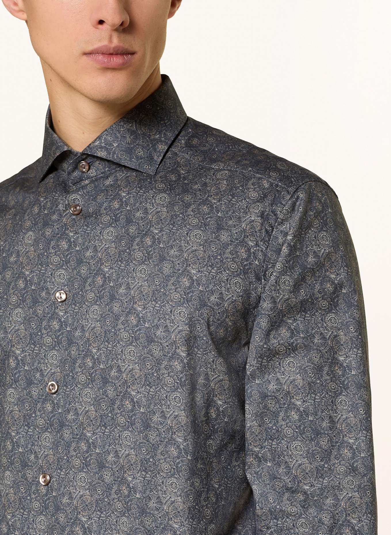 ETON Hemd Contemporary Fit: BRAUN / BLAUGRAU