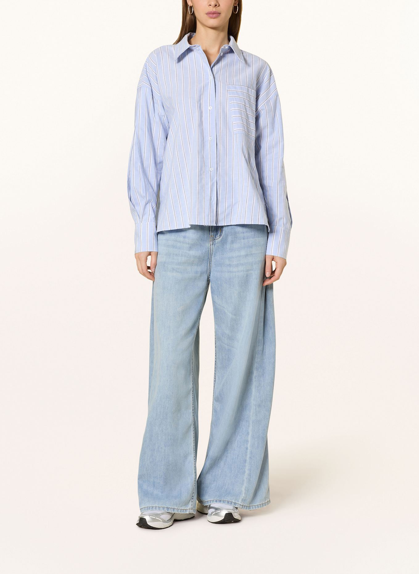 ELIAS RUMELIS Shirt blouse NALIANDRA: LIGHT BLUE / WHITE