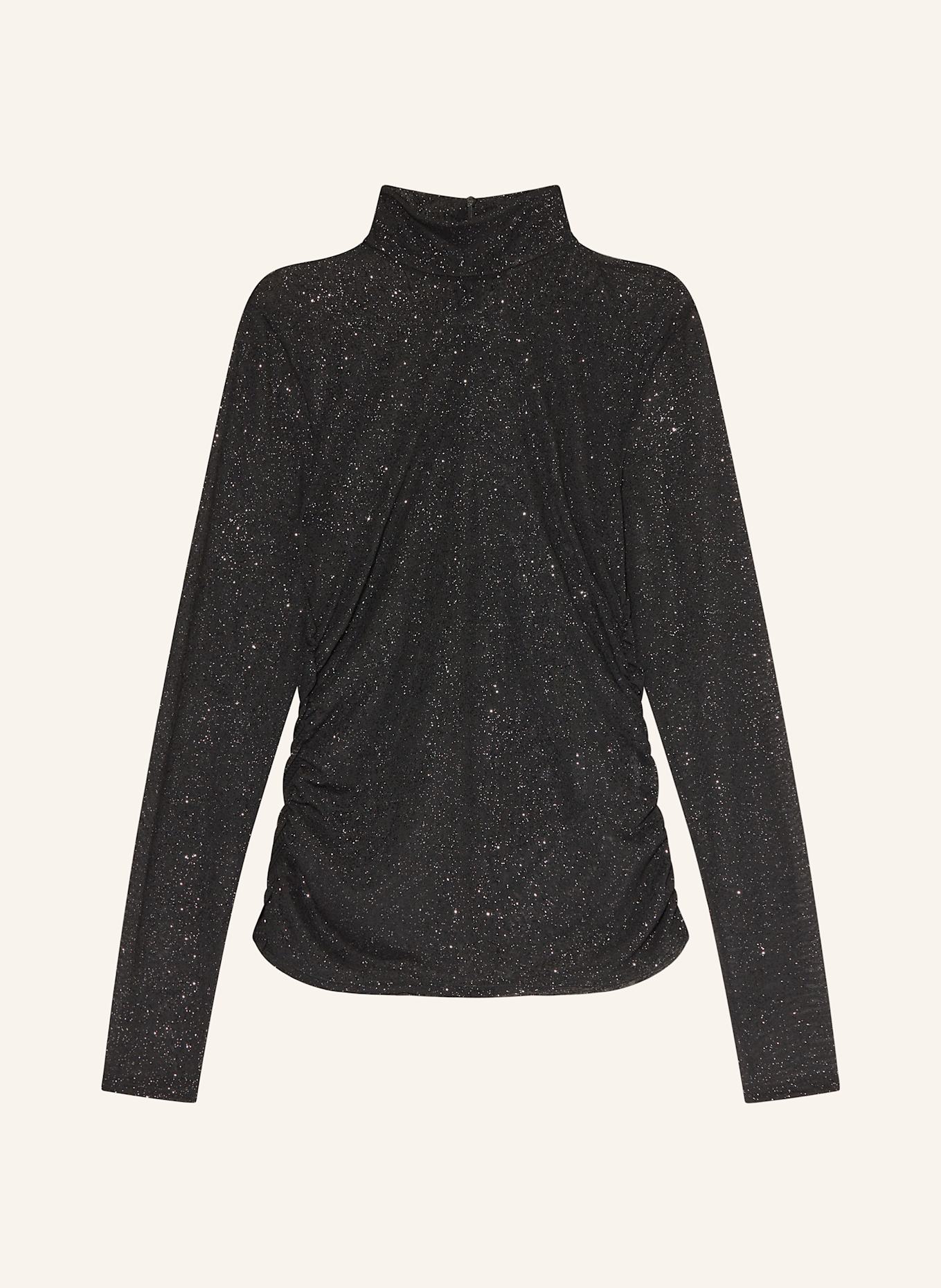 Black glitter blouse best sale