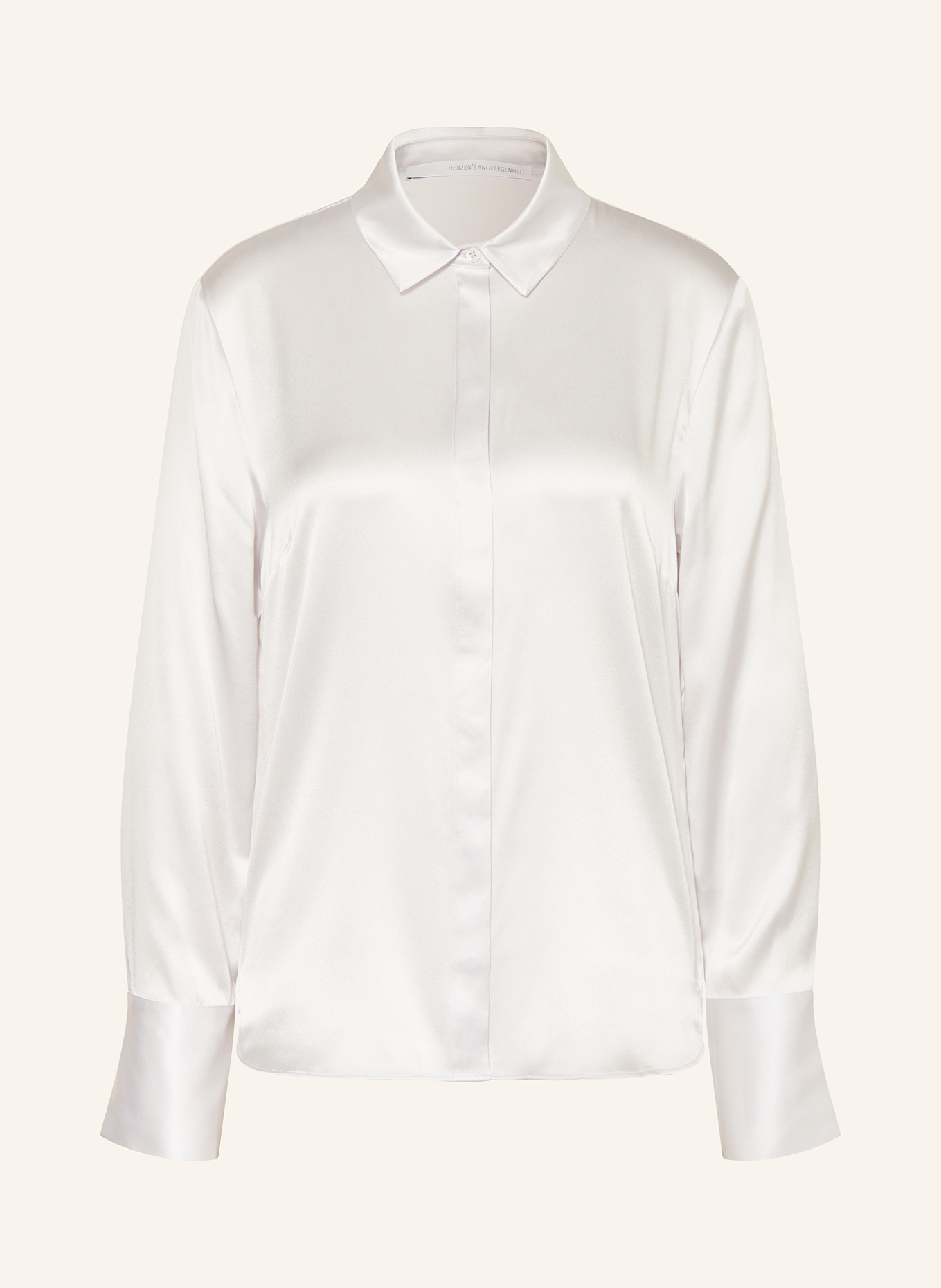 HERZEN'S ANGELEGENHEIT Shirt blouse in silk: LIGHT GRAY