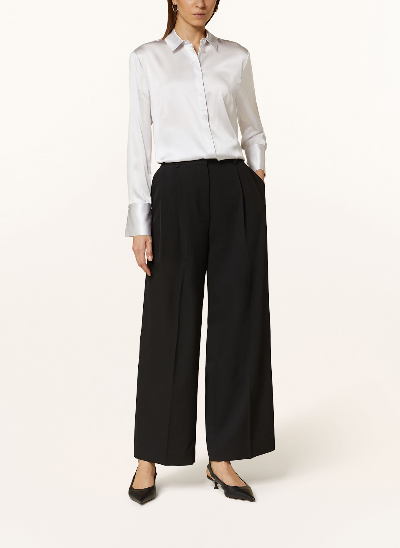 HERZEN'S ANGELEGENHEIT Shirt blouse in silk: LIGHT GRAY