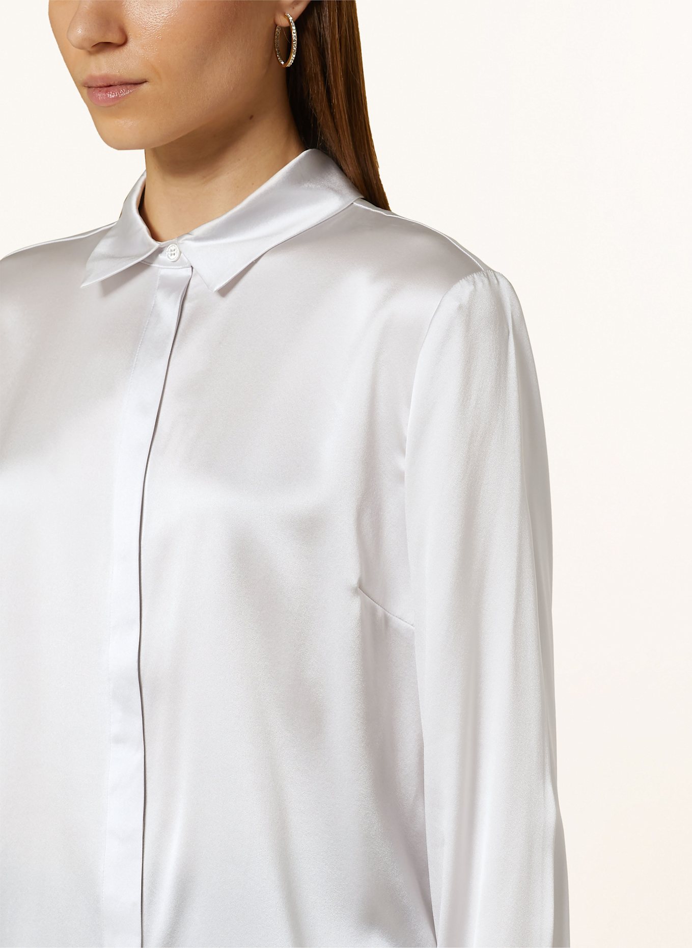 HERZEN'S ANGELEGENHEIT Shirt blouse in silk: LIGHT GRAY