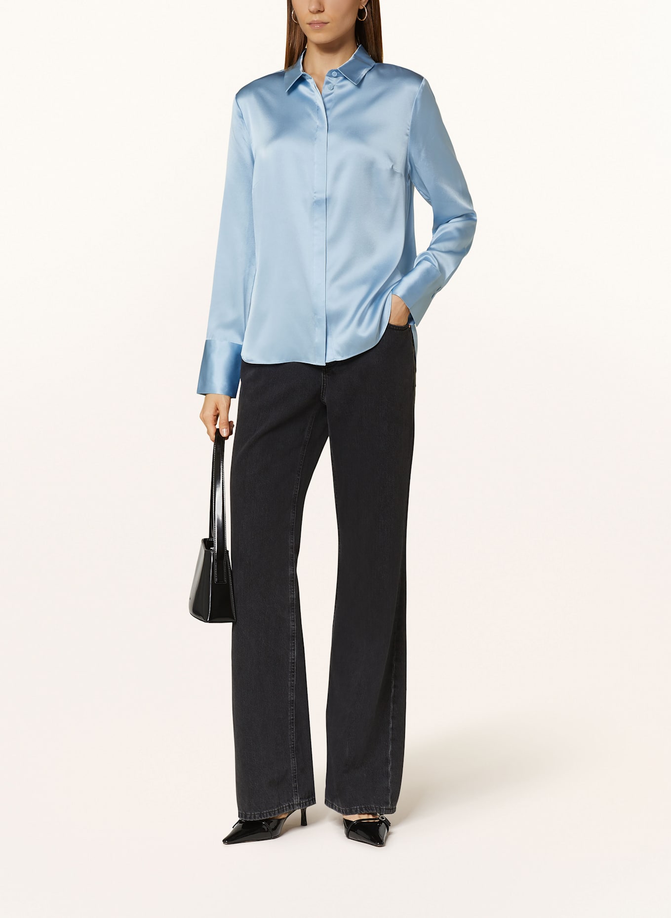 HERZEN'S ANGELEGENHEIT Koszula z jedwabiu: JASNONIEBIESKI