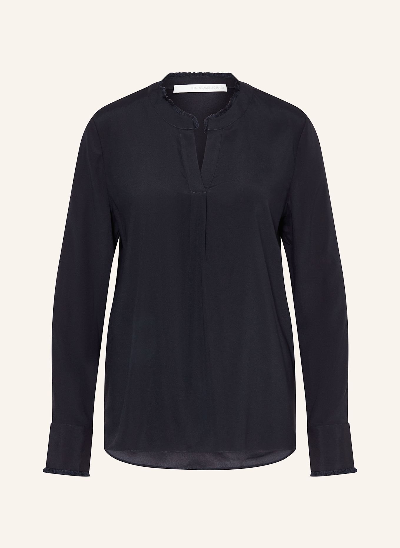 HERZEN'S ANGELEGENHEIT Shirt blouse in silk: DARK BLUE