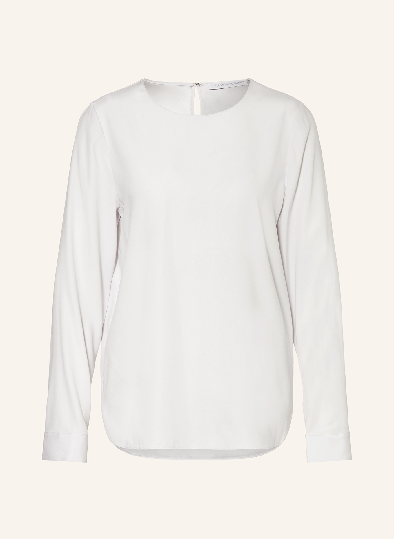 HERZEN'S ANGELEGENHEIT Blusenshirt aus Seide: HELLGRAU