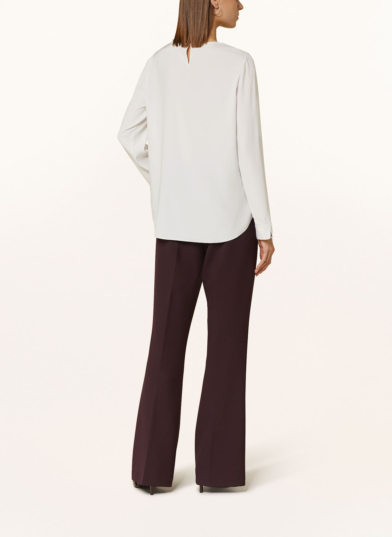 HERZEN'S ANGELEGENHEIT Blusenshirt aus Seide: HELLGRAU