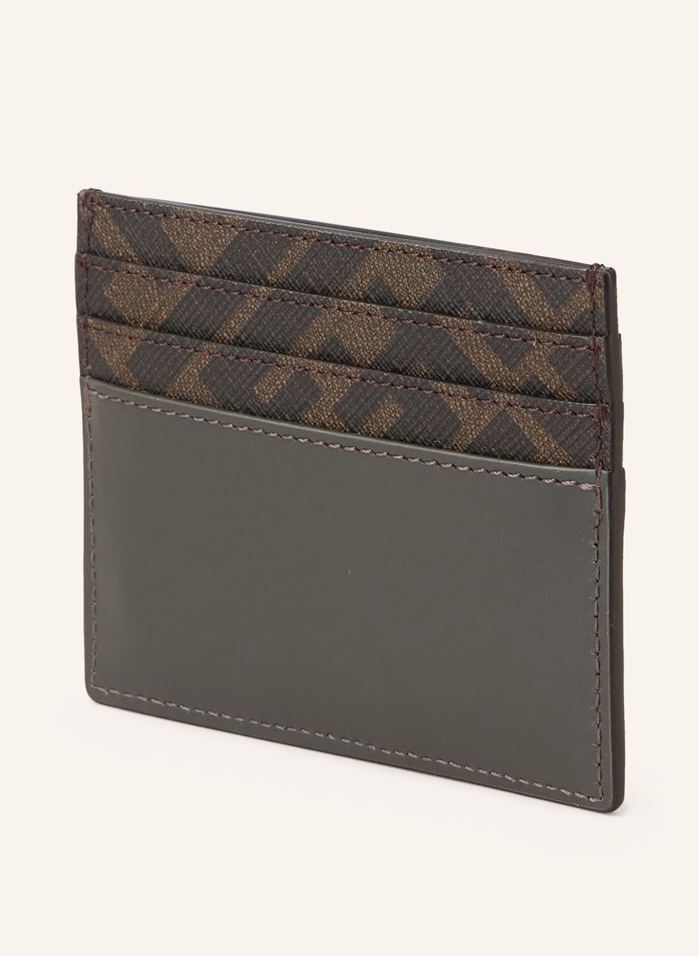 FENDI Kartenetui: KHAKI/ BRAUN