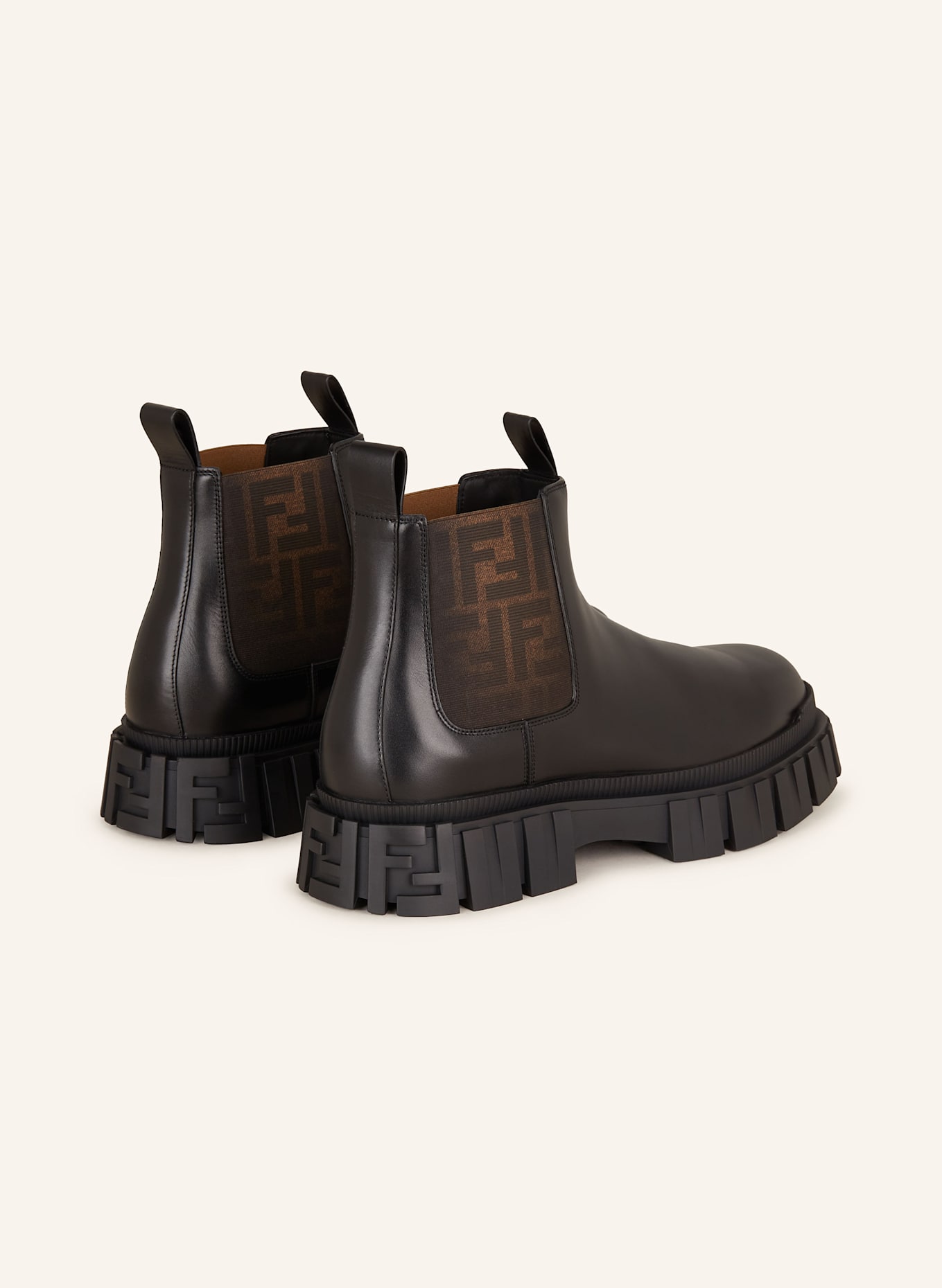 FENDI Plateau-Boots FF ELASTIC: SCHWARZ