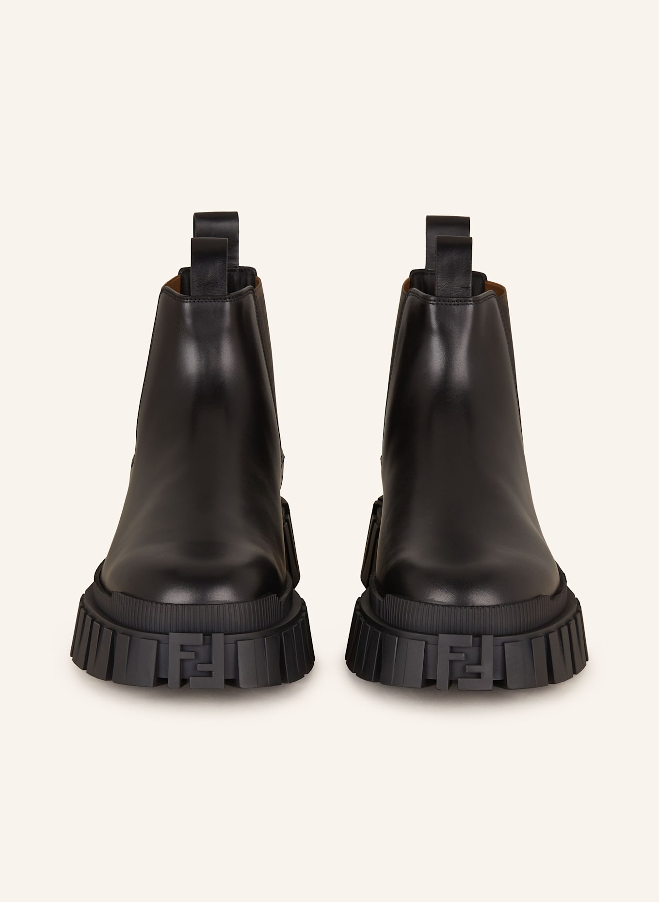 FENDI Plateau-Boots FF ELASTIC: SCHWARZ