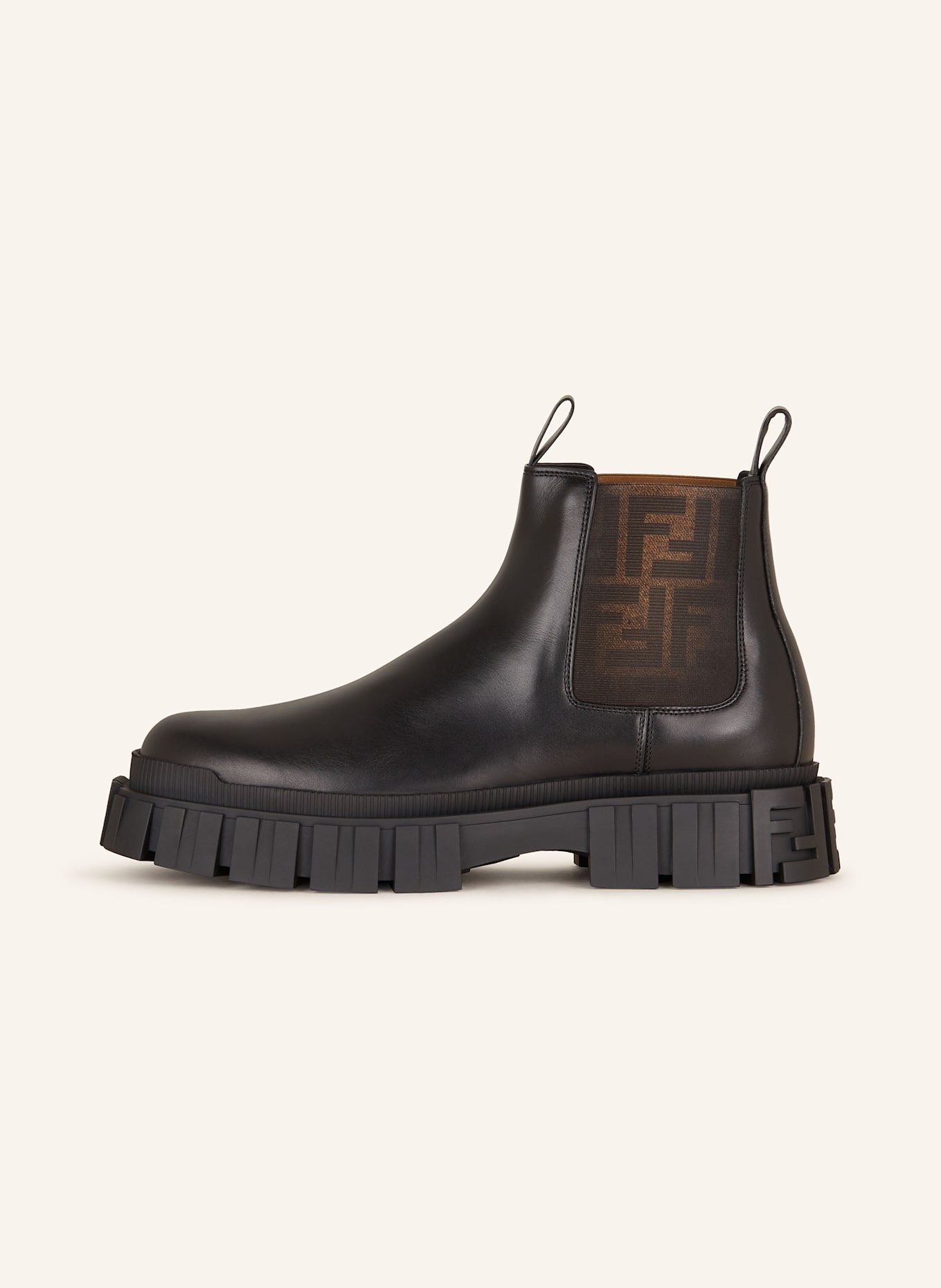 FENDI Plateau-Boots FF ELASTIC: SCHWARZ