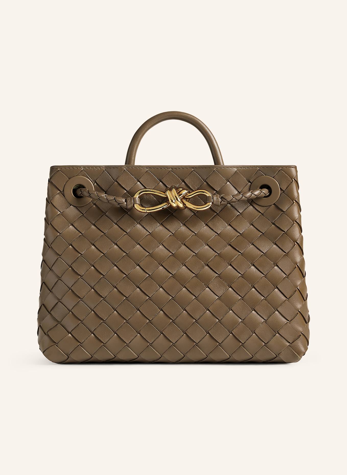 BOTTEGA VENETA Handtasche ANDIAMO SMALL in pinecone muse brass