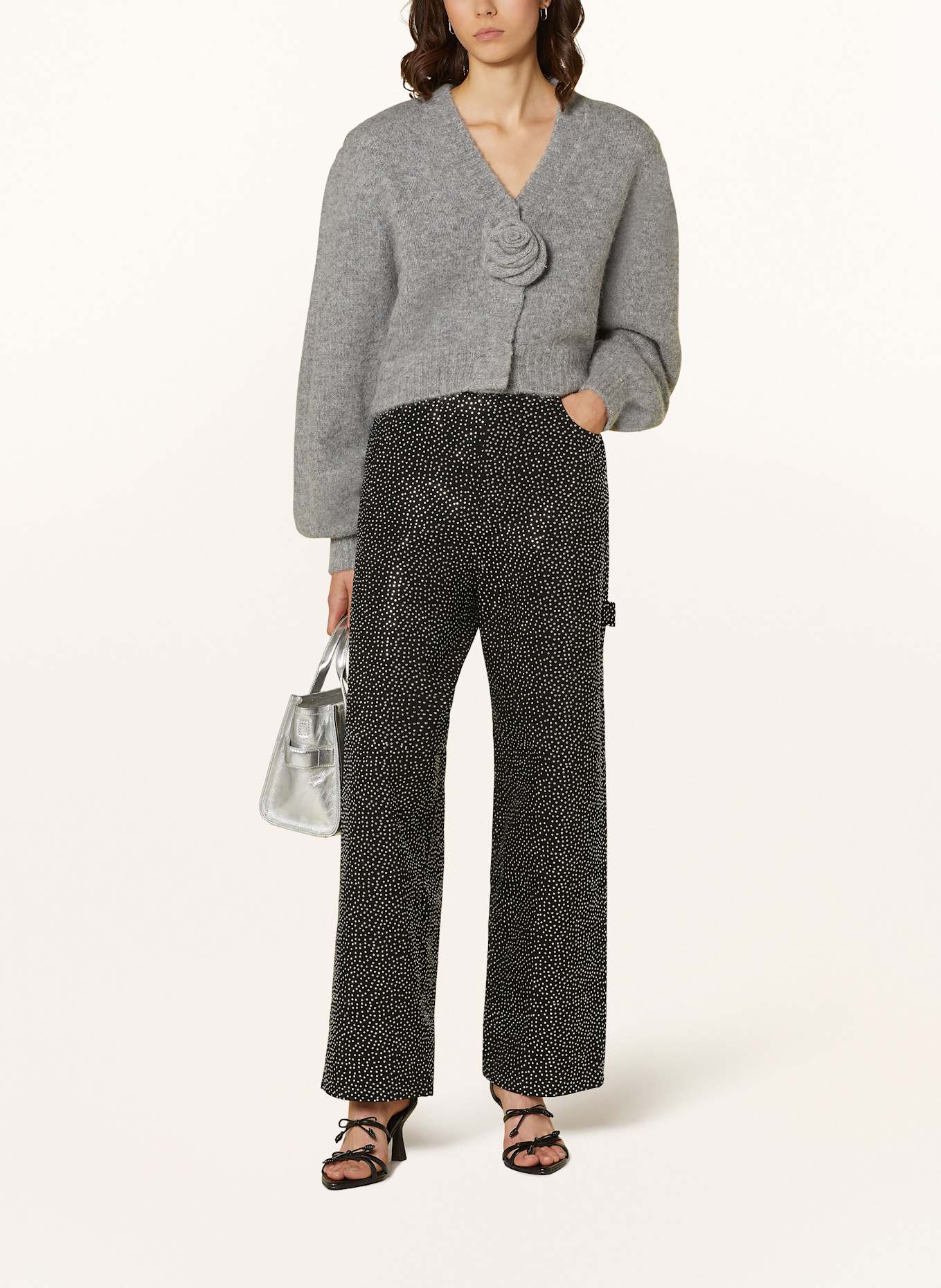 ROTATE Cardigan with alpaca: GRAY