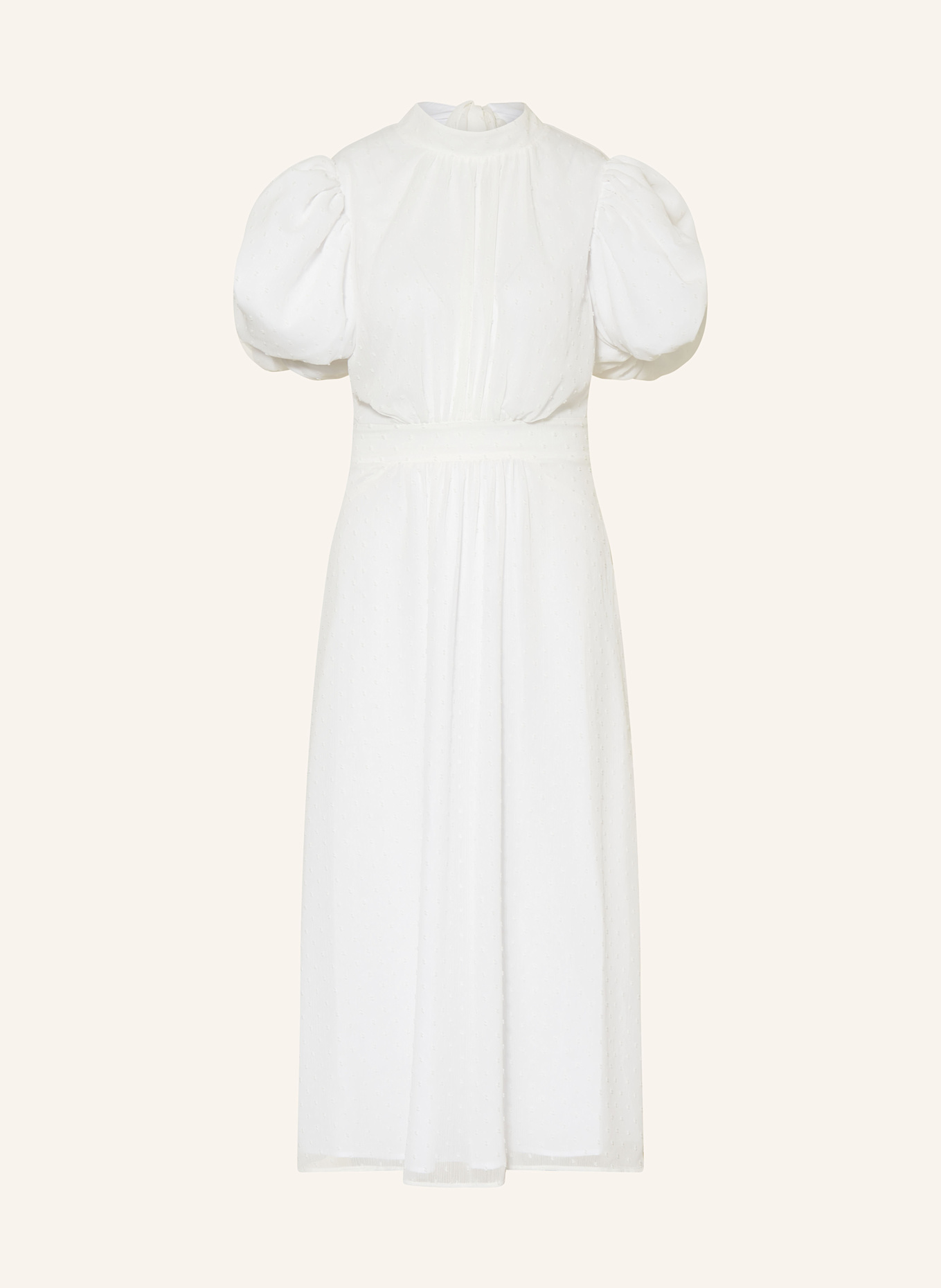 ROTATE Kleid mit Rüschen: WEISS