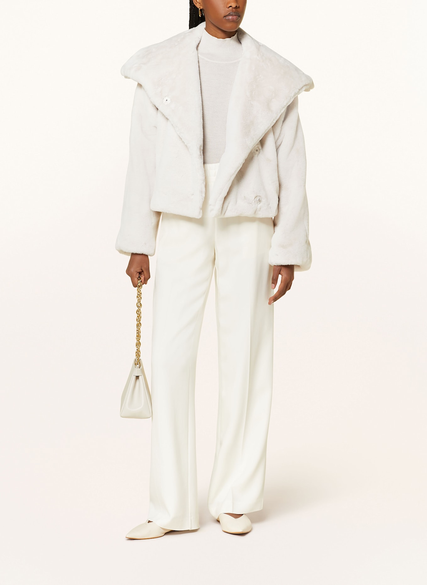 InWear Veste en fourrure synthétique YONEKOIW: CRÈME