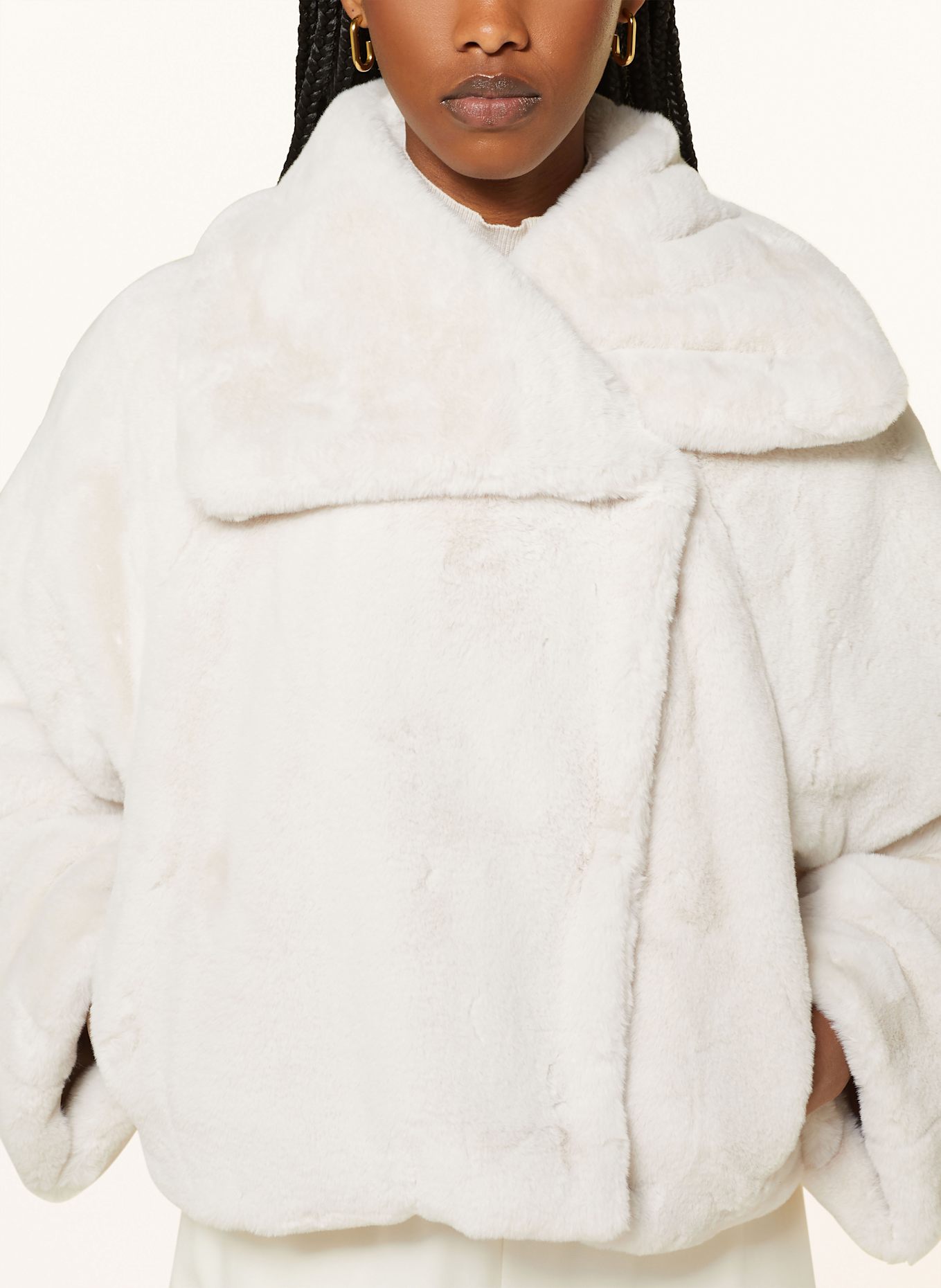 InWear Veste en fourrure synthétique YONEKOIW: CRÈME