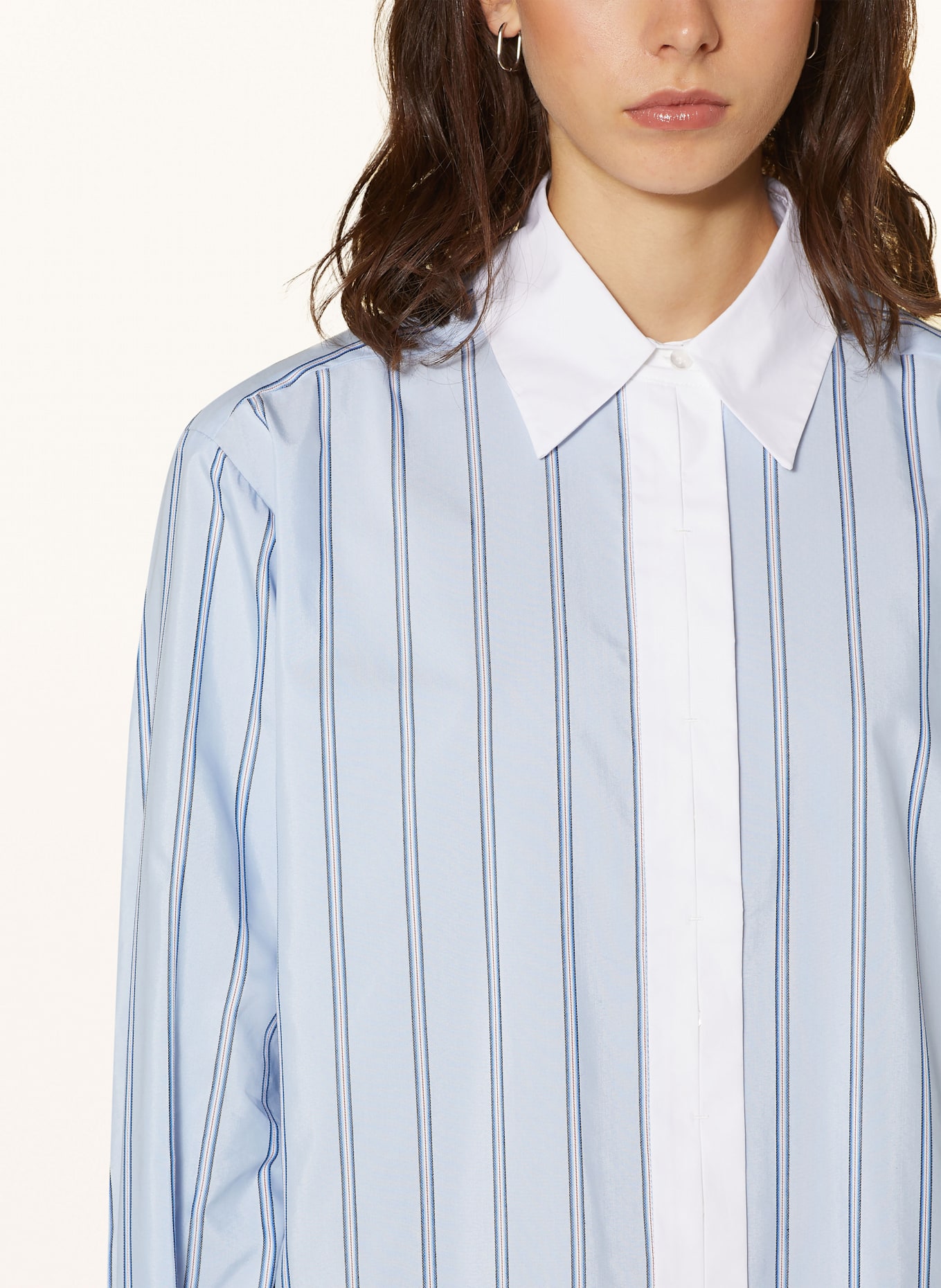 InWear Košilová halenka MYLEEIW: TMAVĚ MODRÁ/ BÍLÁ/ MODRÁ