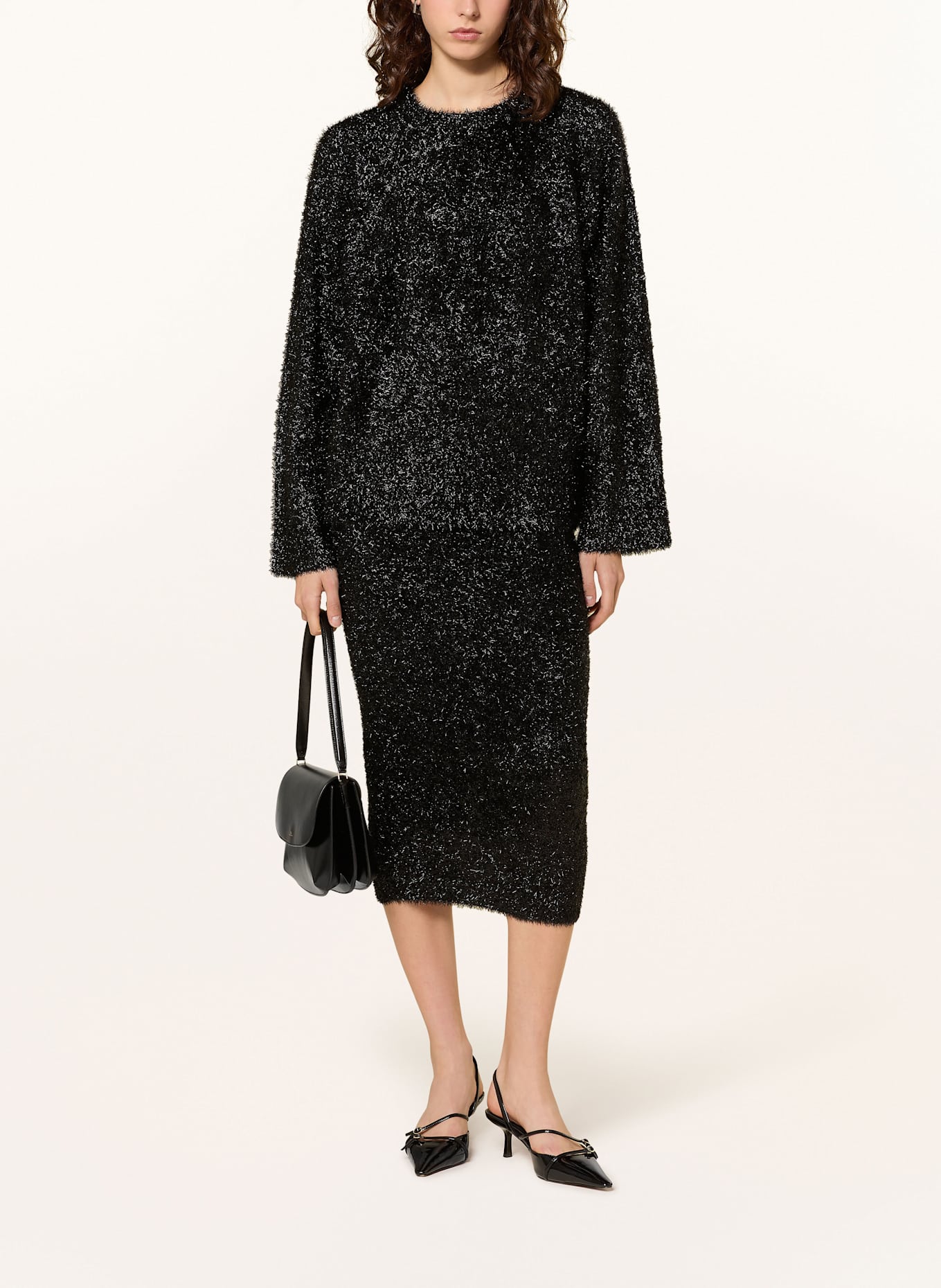 InWear Sweter YELENAIW z błyszczącą przędzą: CZARNY