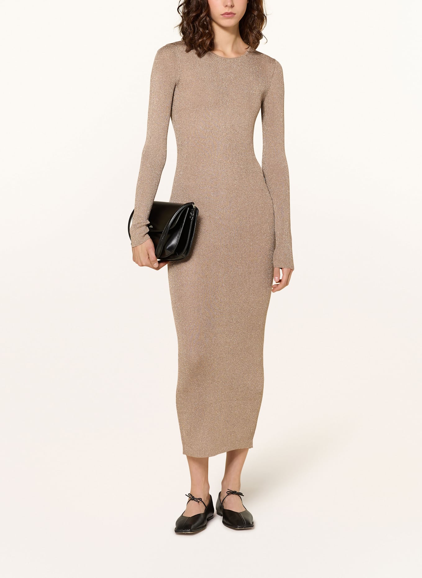 InWear Strickkleid THANIIW mit Glitzergarn: GOLD / TAUPE