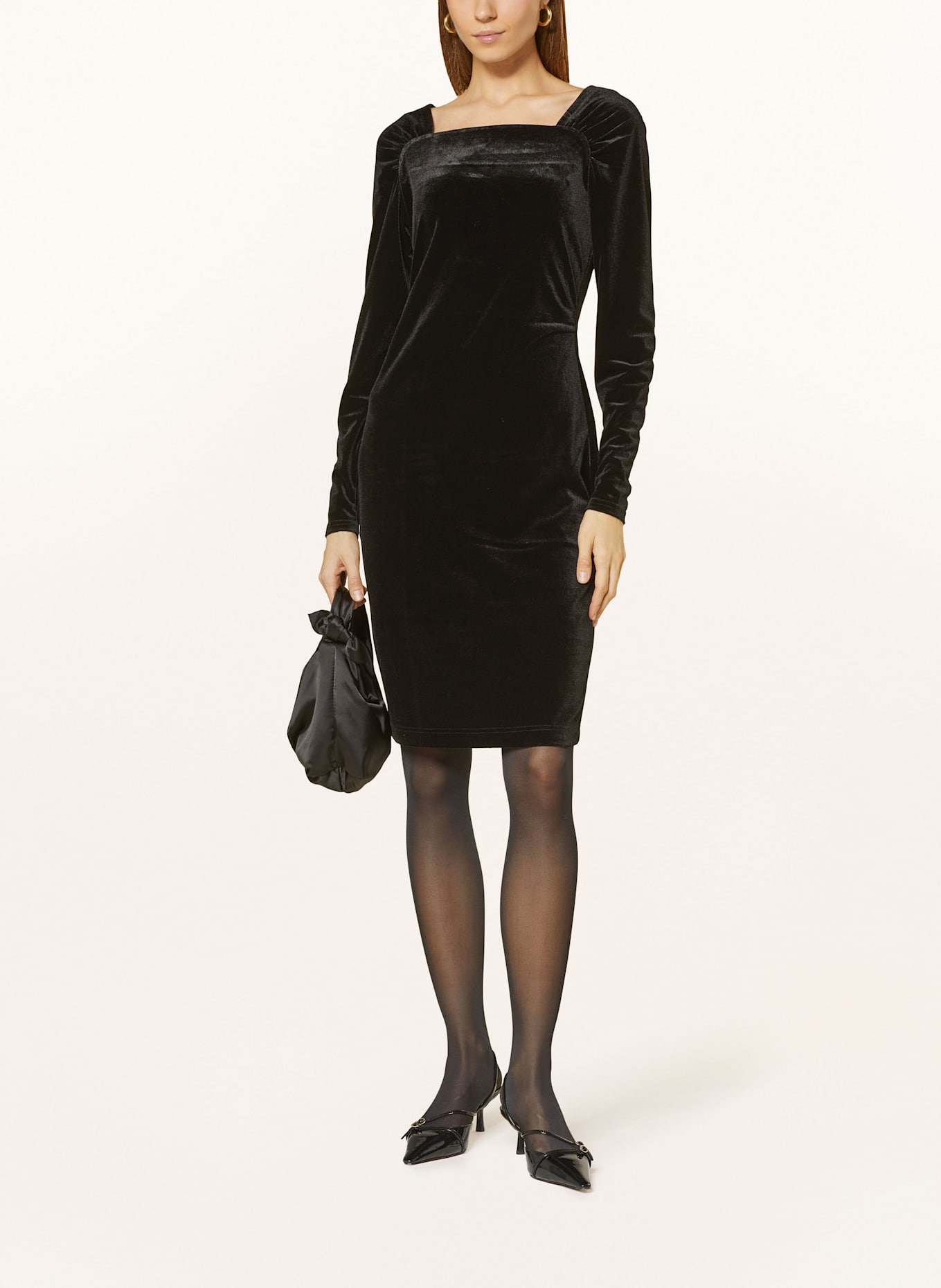 InWear Fluwelen jurk BRYNNIW: ZWART