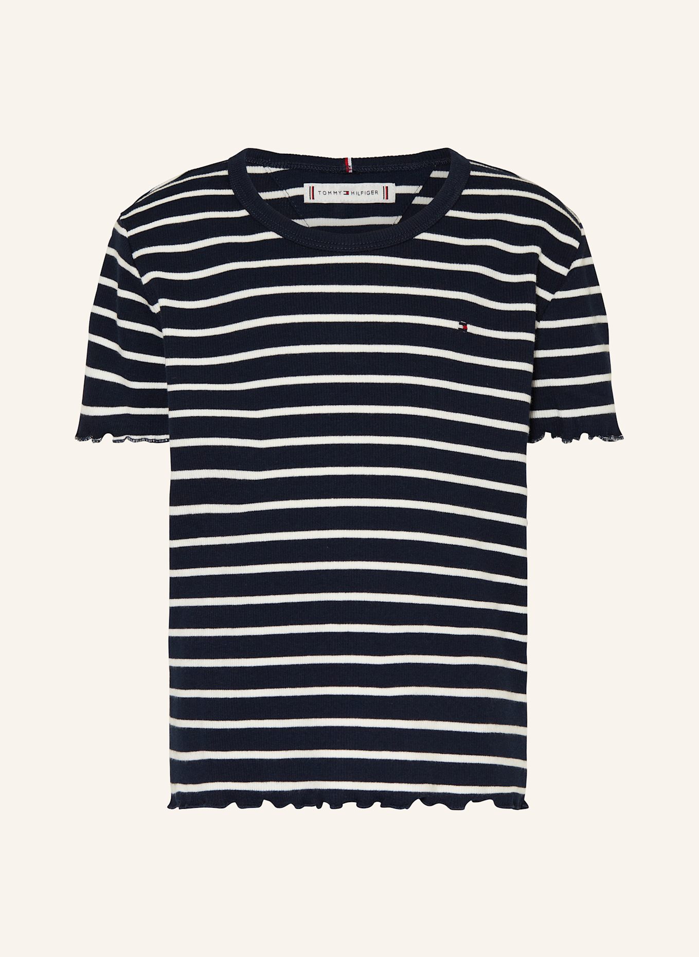 TOMMY HILFIGER T-shirt: GRANATOWY / BIAŁY