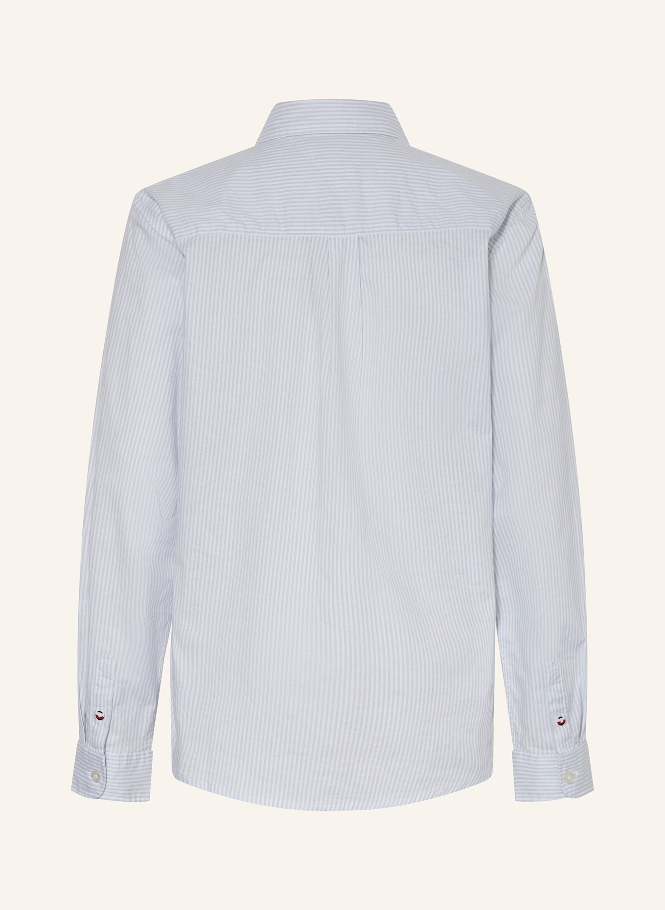 TOMMY HILFIGER FLEX ITHACA shirt: WHITE / LIGHT BLUE
