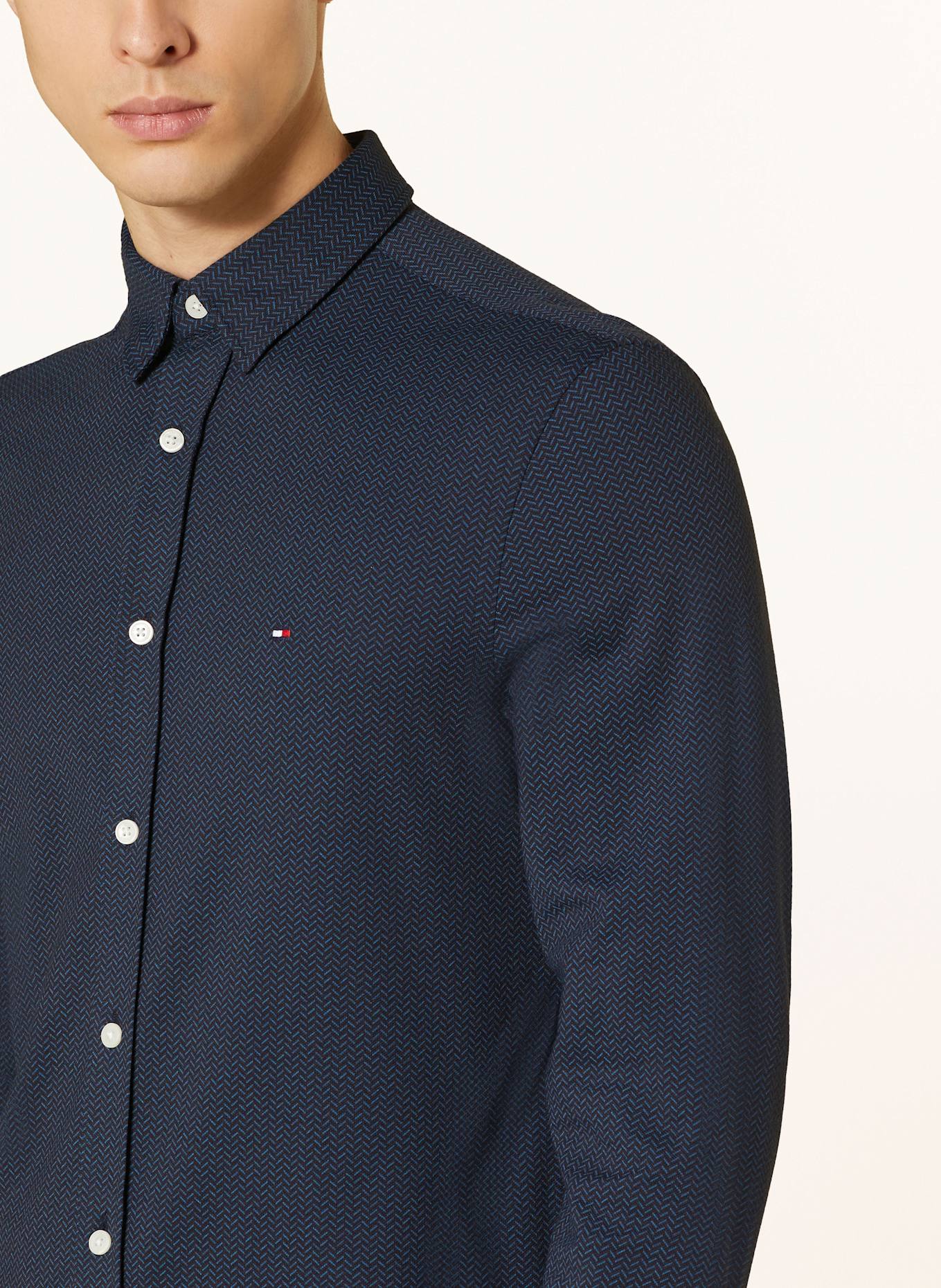 TOMMY HILFIGER Shirt slim fit: DARK BLUE