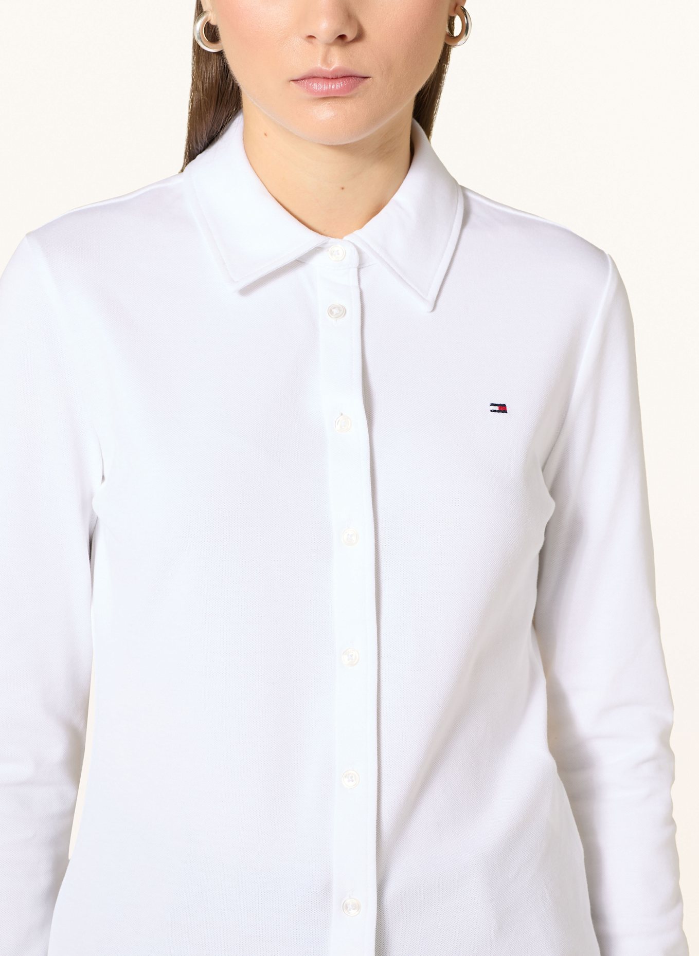 TOMMY HILFIGER Koszula z piki: BIAŁY