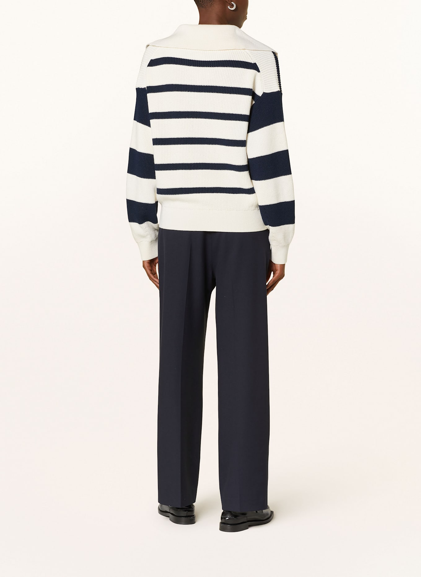 TOMMY HILFIGER Sweter: ECRU/ GRANATOWY