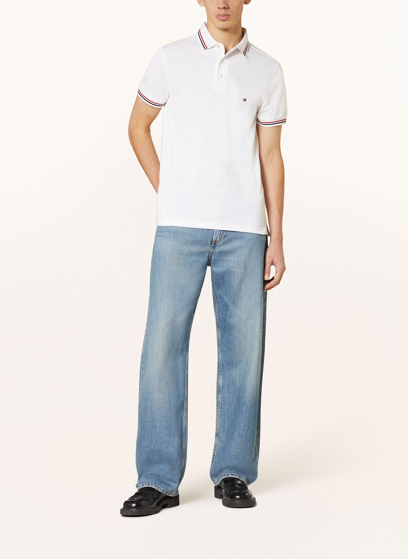 Tommy hilfiger tipped slim fit polo discount