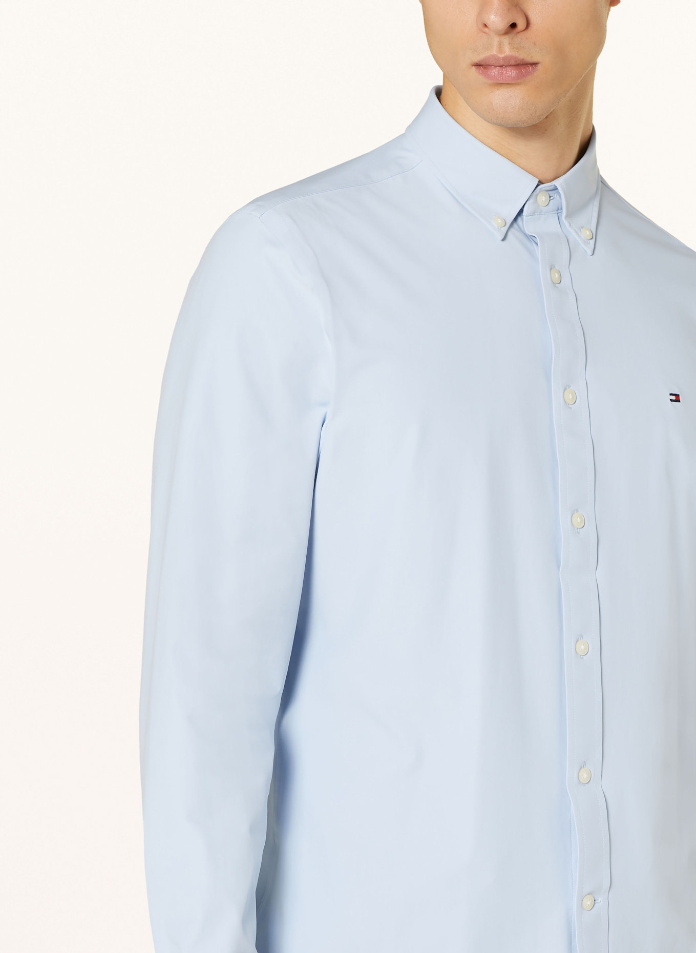 TOMMY HILFIGER Hemd PERFORMANCE Slim Fit: HELLBLAU